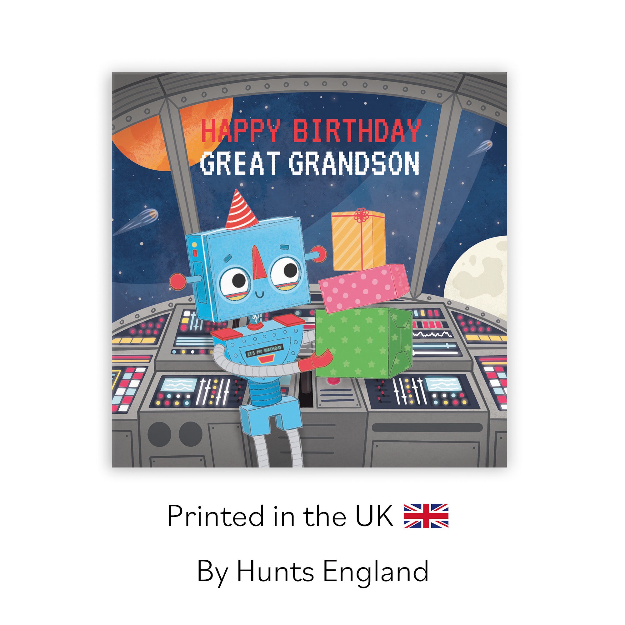 Great Grandson Space Robot Birthday Card Imagination - Default Title (LG01705)