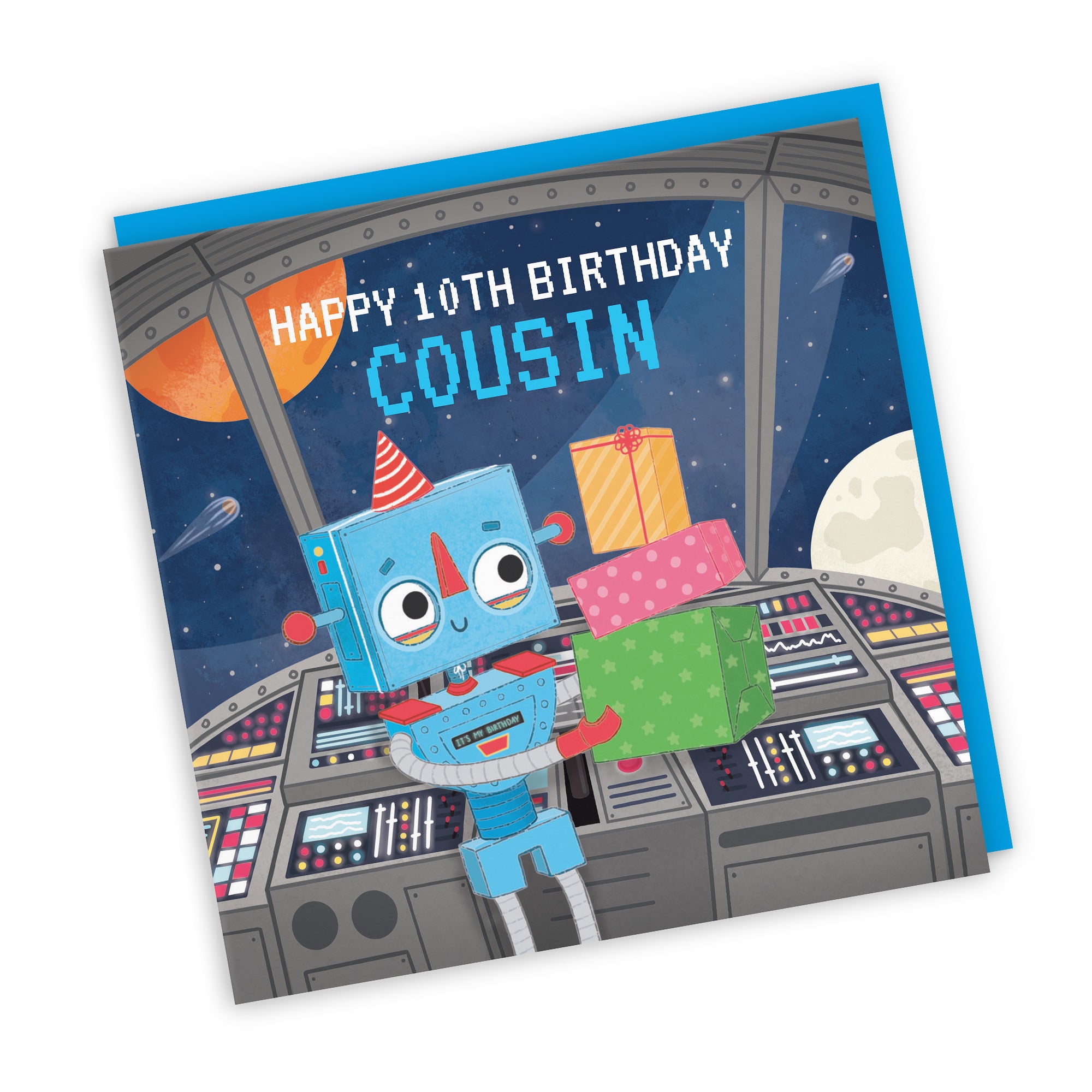 10th Cousin Boys Space Robot Birthday Card Imagination - Default Title (LG01711)