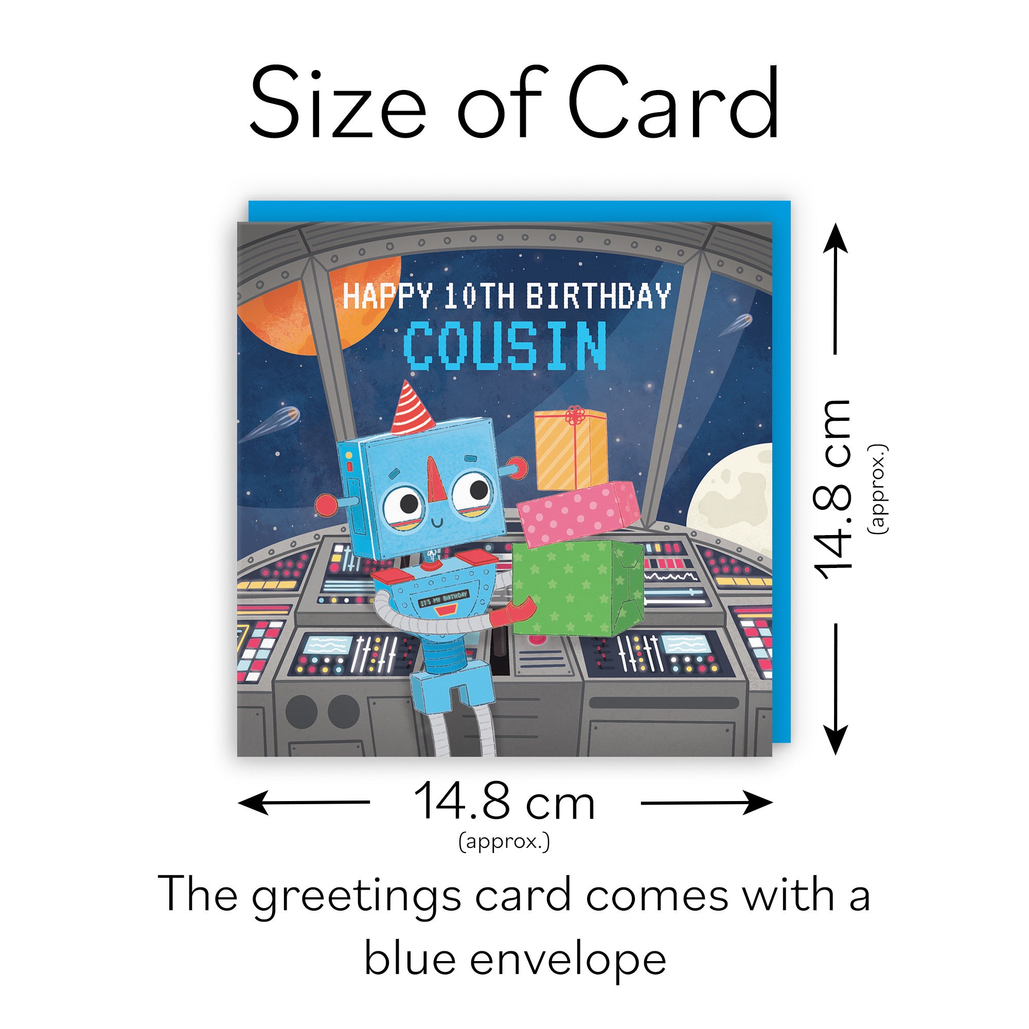 10th Cousin Boys Space Robot Birthday Card Imagination - Default Title (LG01711)