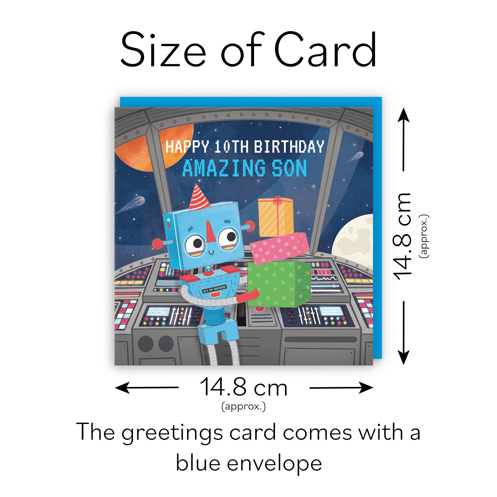 10th Son Space Robot Birthday Card Imagination - Default Title (LG01717)