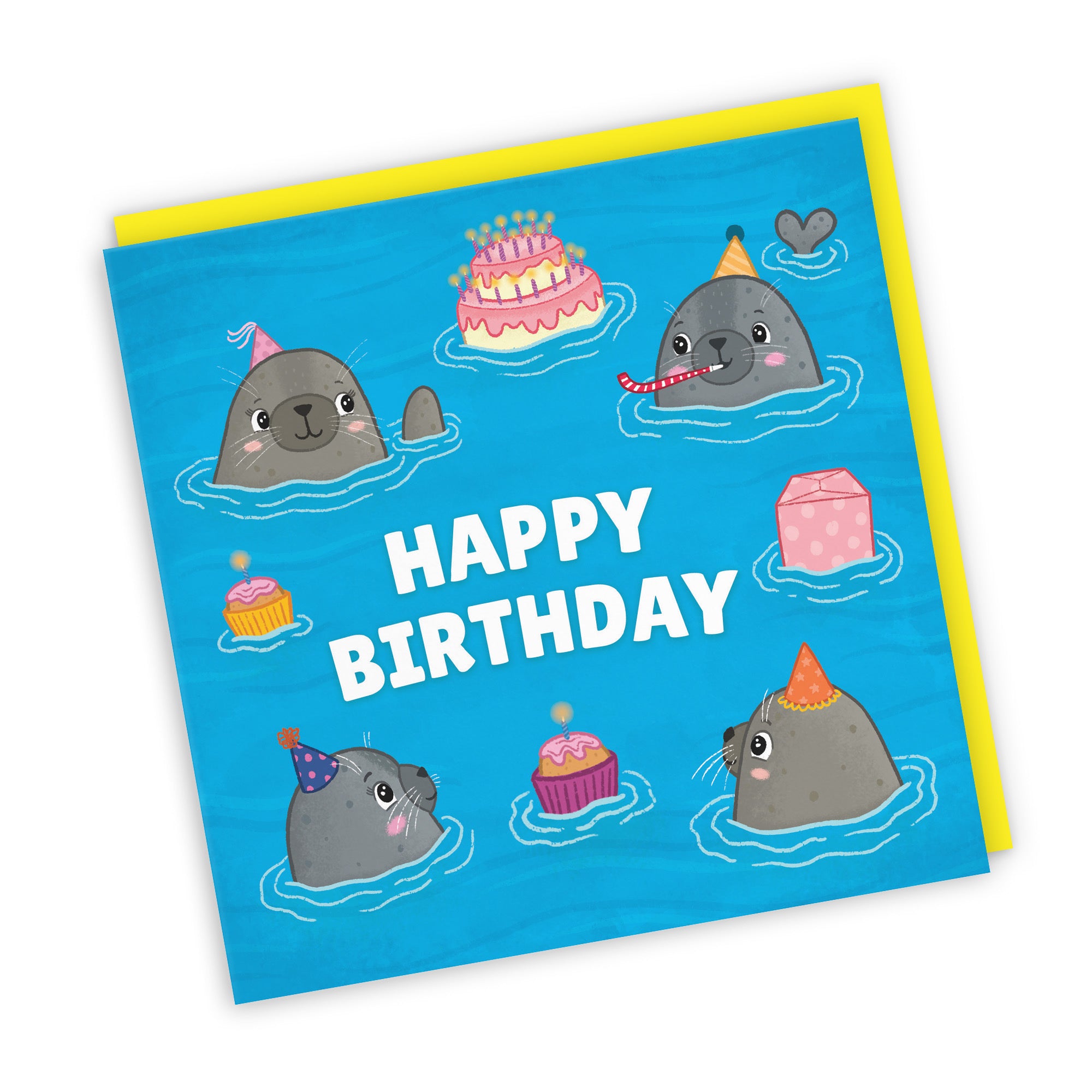 Cute Seals Birthday Card Ocean - Default Title (LG01729)