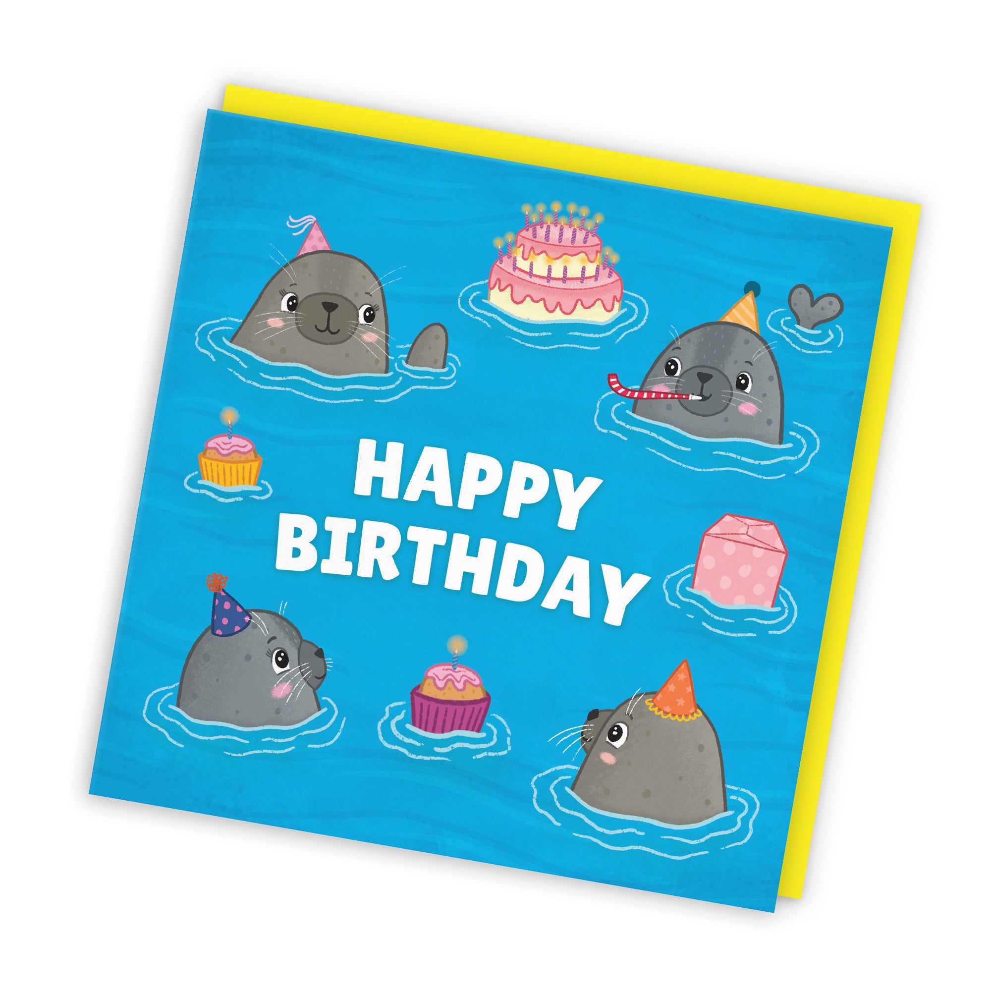 Cute Seals Birthday Card Ocean - Default Title (LG01729)