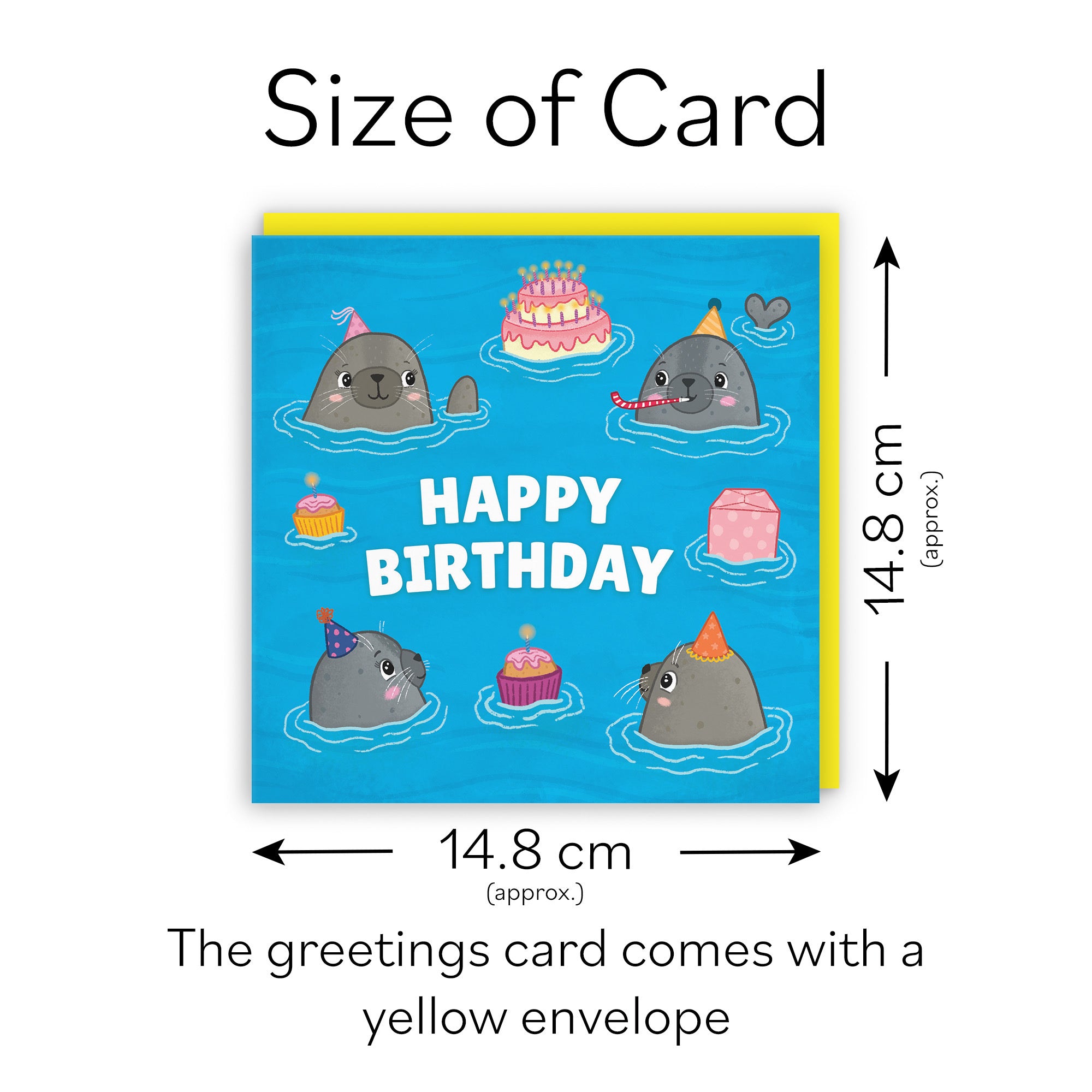 Cute Seals Birthday Card Ocean - Default Title (LG01729)