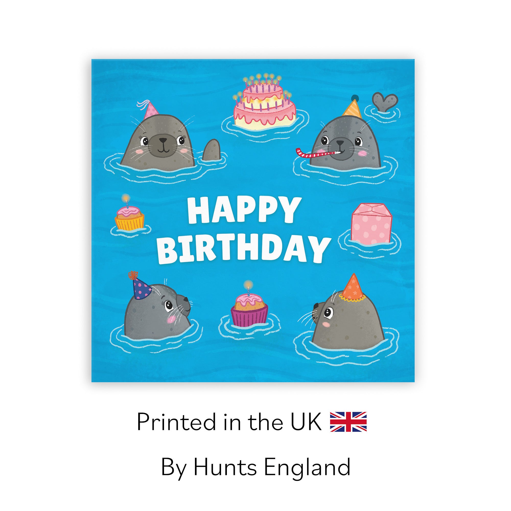 Cute Seals Birthday Card Ocean - Default Title (LG01729)