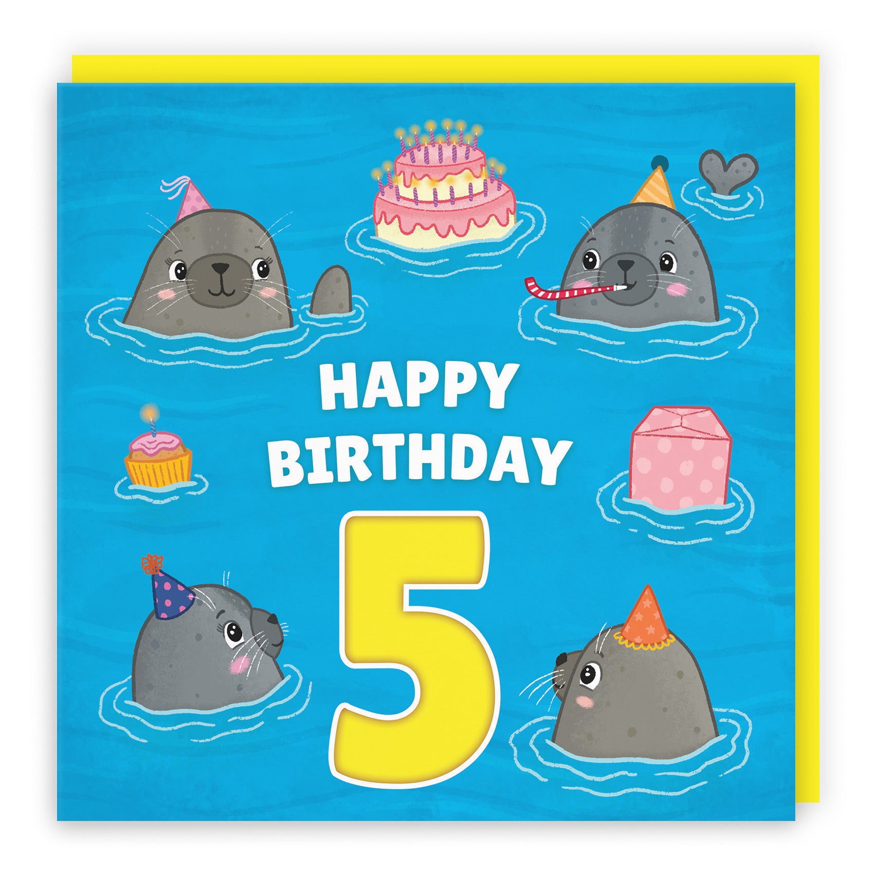 5th Cute Seals Birthday Card Ocean - Default Title (LG01730)