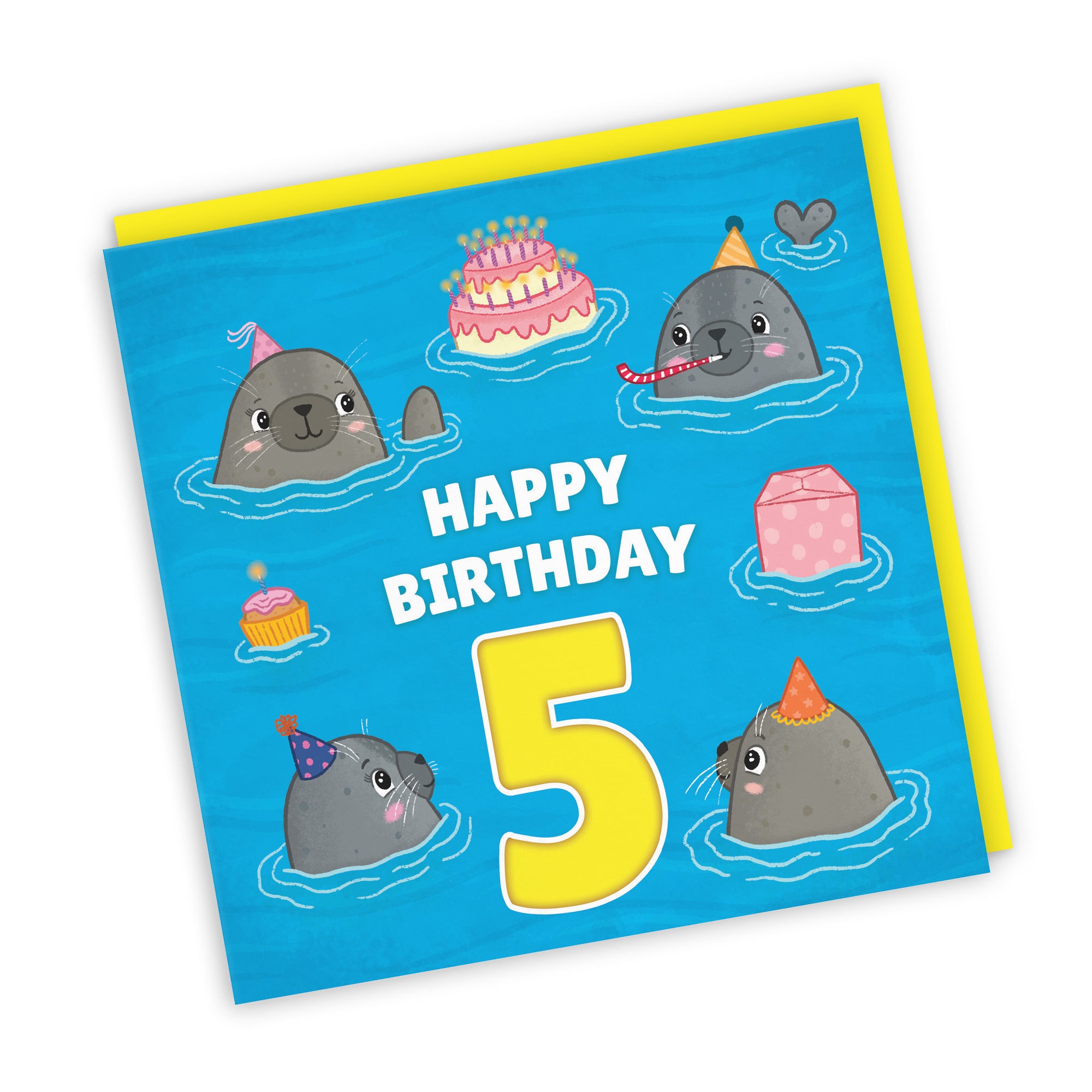 5th Cute Seals Birthday Card Ocean - Default Title (LG01730)