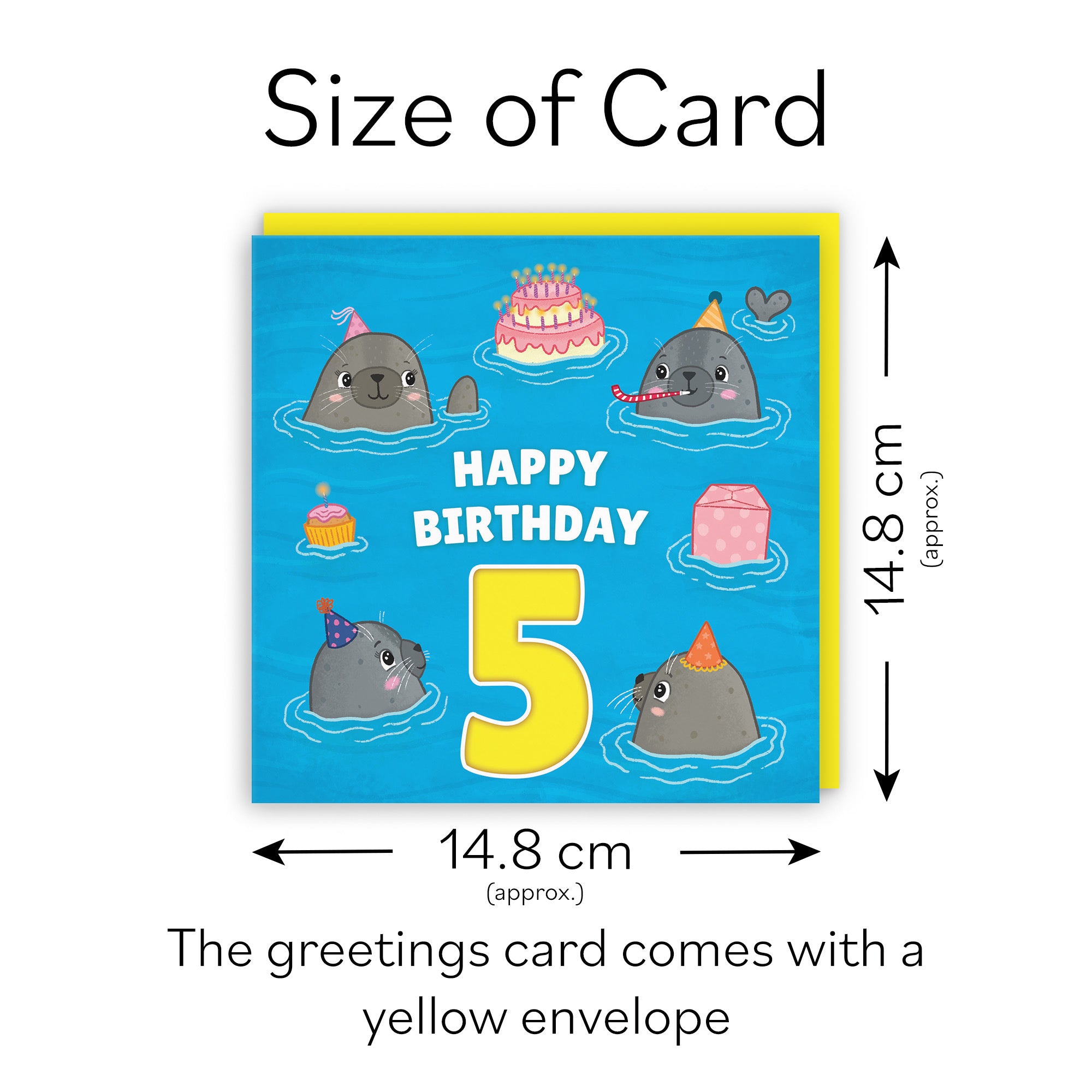 5th Cute Seals Birthday Card Ocean - Default Title (LG01730)