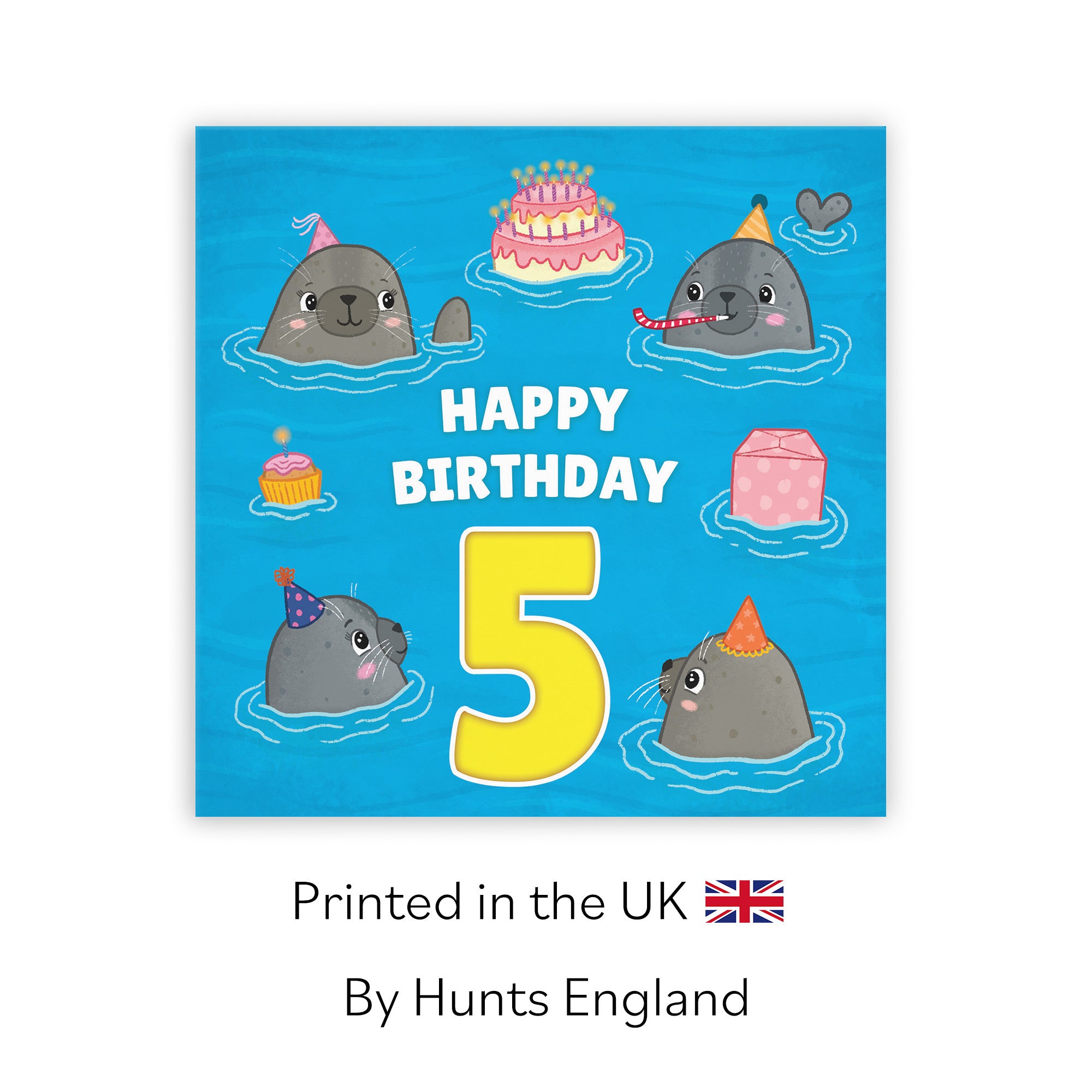 5th Cute Seals Birthday Card Ocean - Default Title (LG01730)