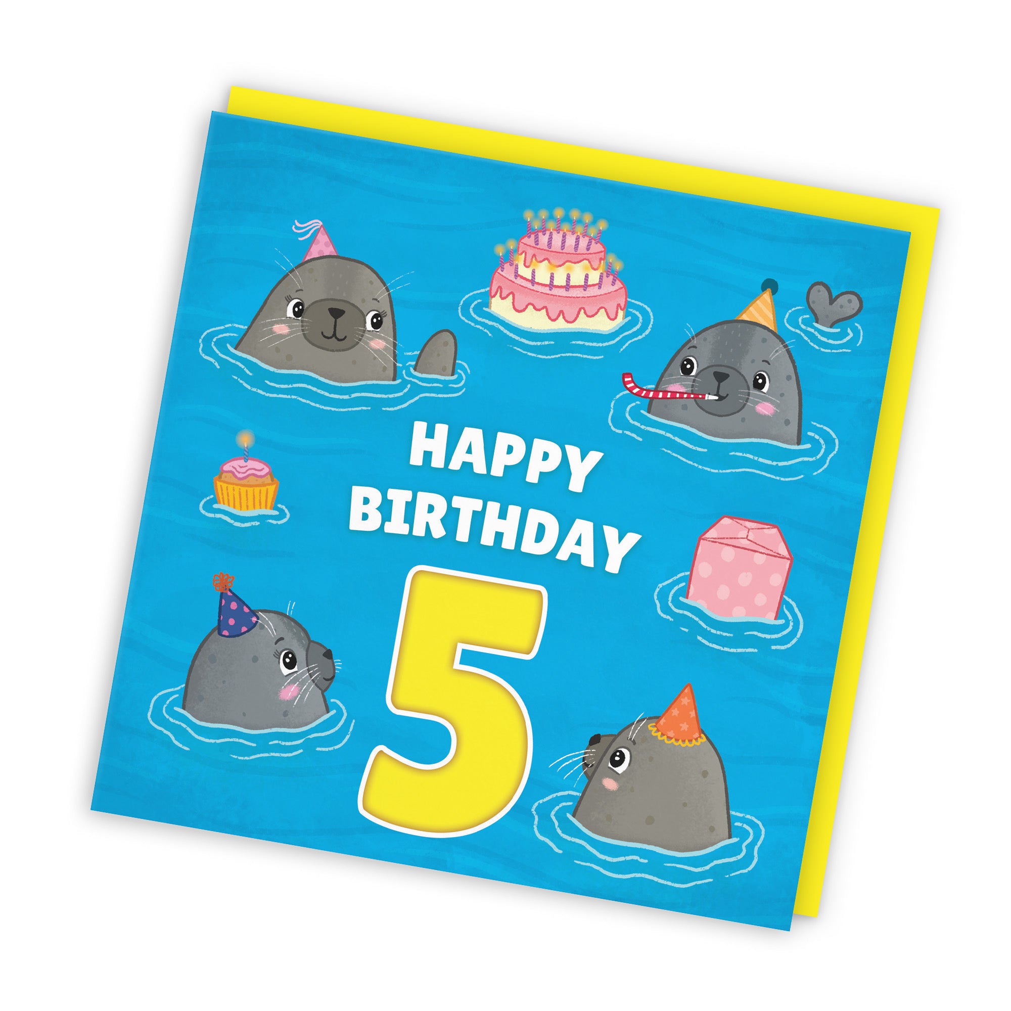 5th Cute Seals Birthday Card Ocean - Default Title (LG01730)