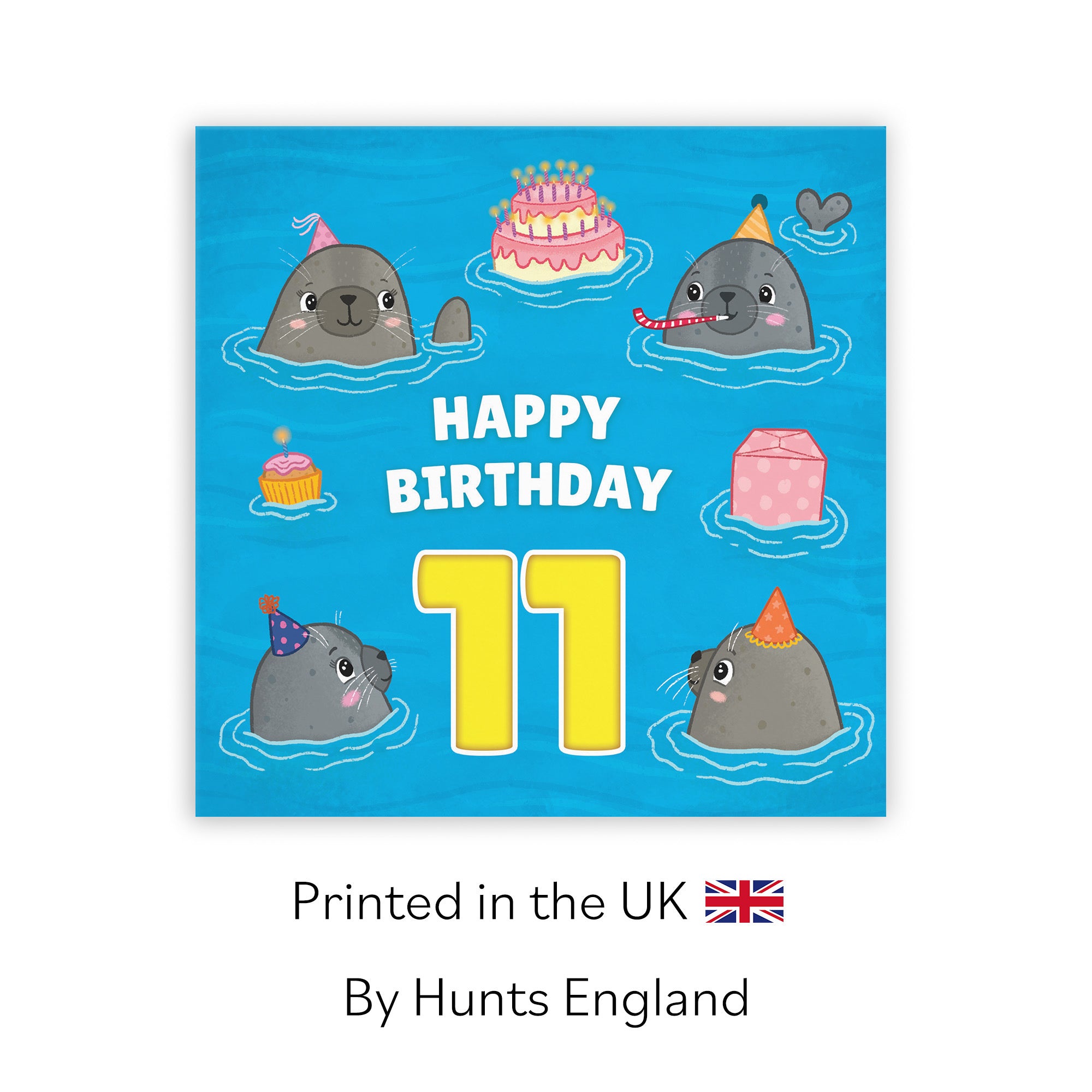 11th Cute Seals Birthday Card Ocean - Default Title (LG01732)