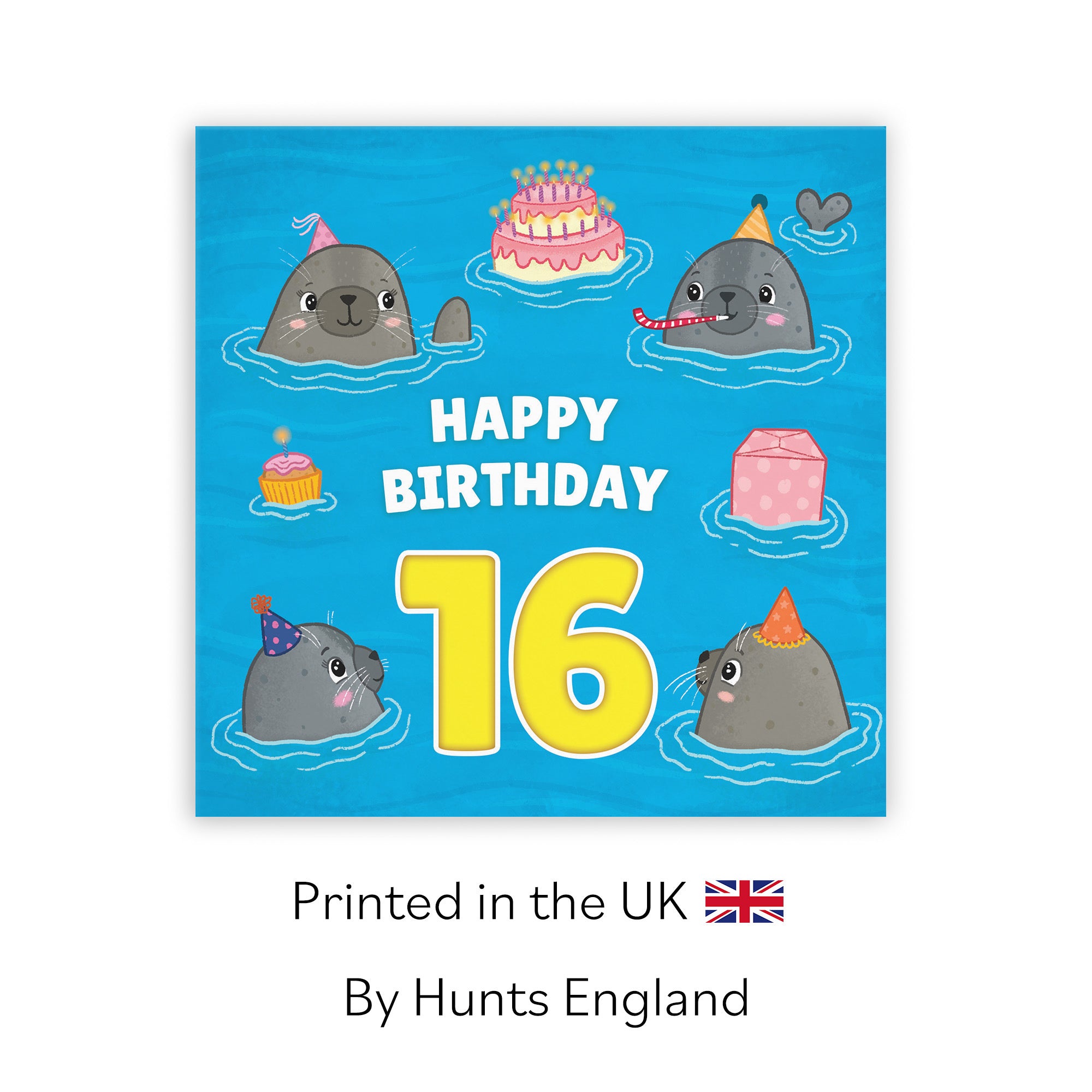 16th Cute Seals Birthday Card Ocean - Default Title (LG01734)