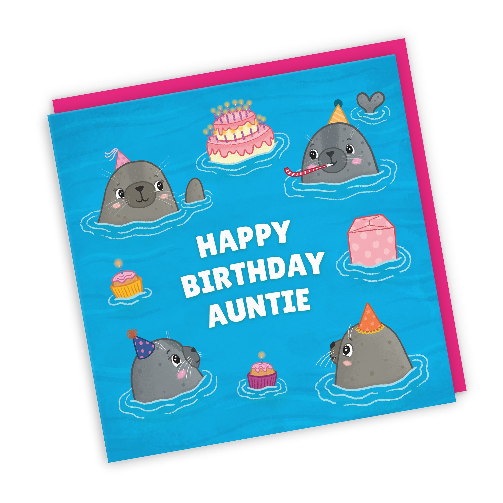 Auntie Cute Seals Birthday Card Ocean - Default Title (LG01735)