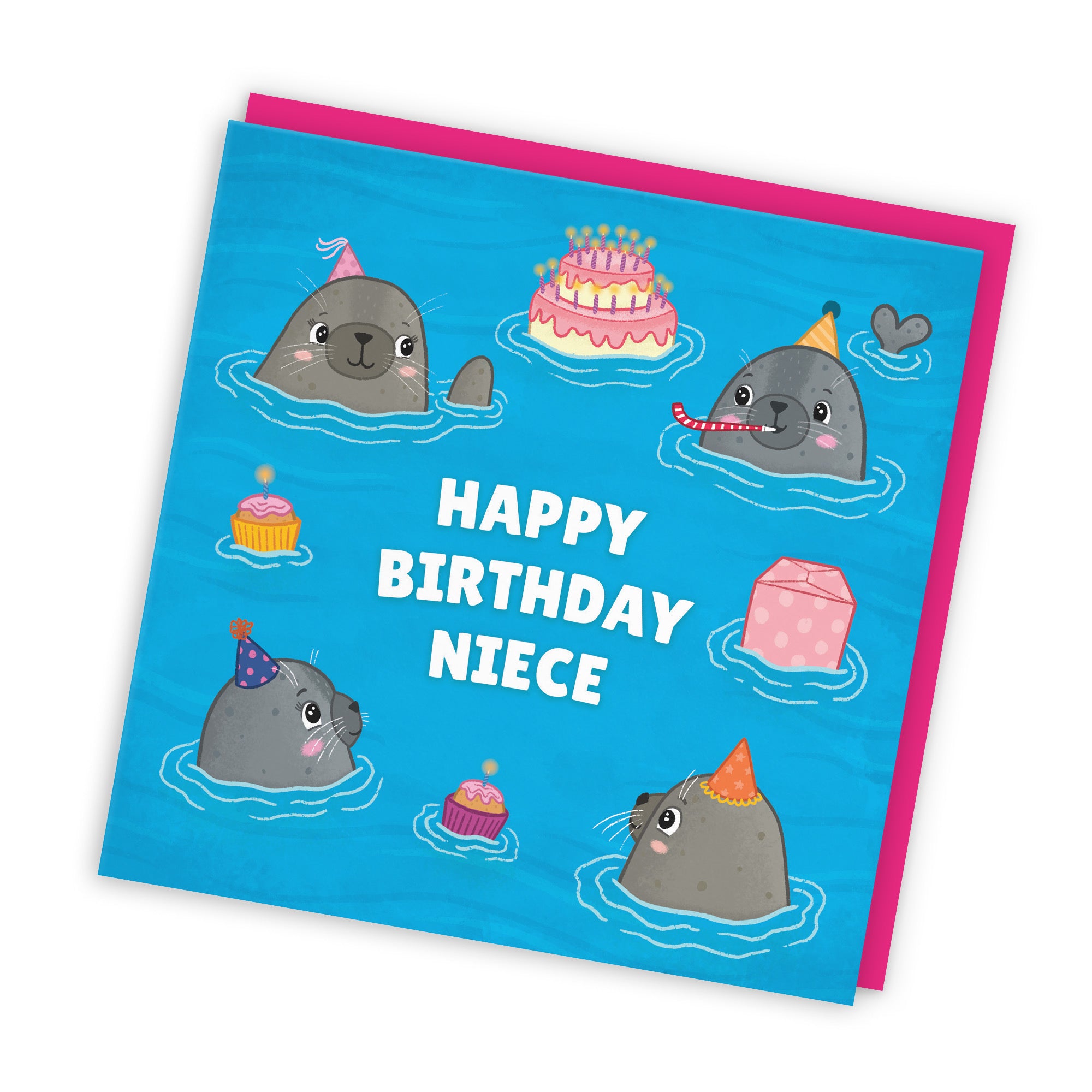 Niece Cute Seals Birthday Card Ocean - Default Title (LG01738)