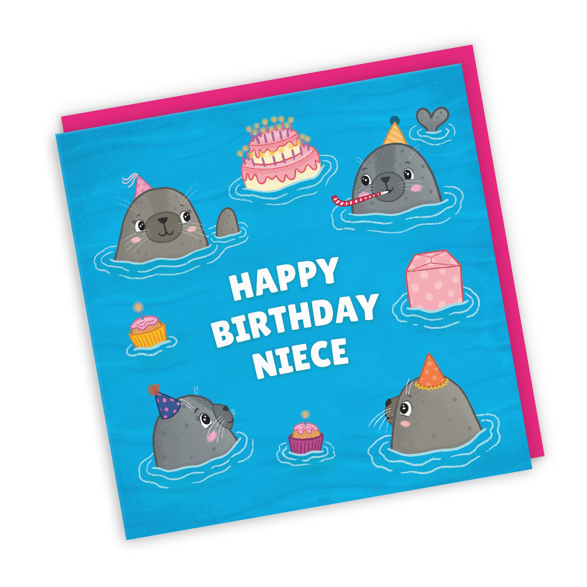 Niece Cute Seals Birthday Card Ocean - Default Title (LG01738)