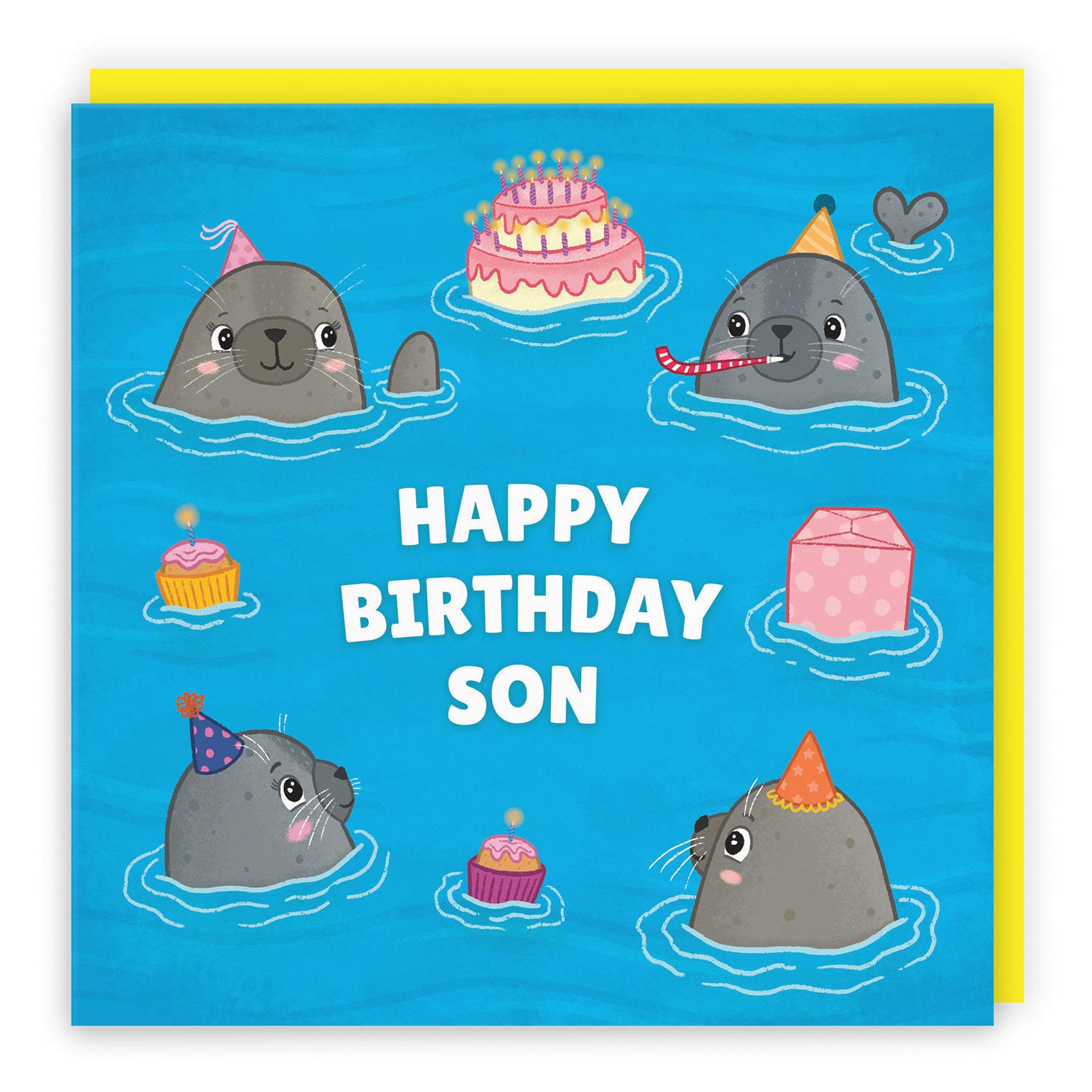 Son Cute Seals Birthday Card Ocean - Default Title (LG01741)