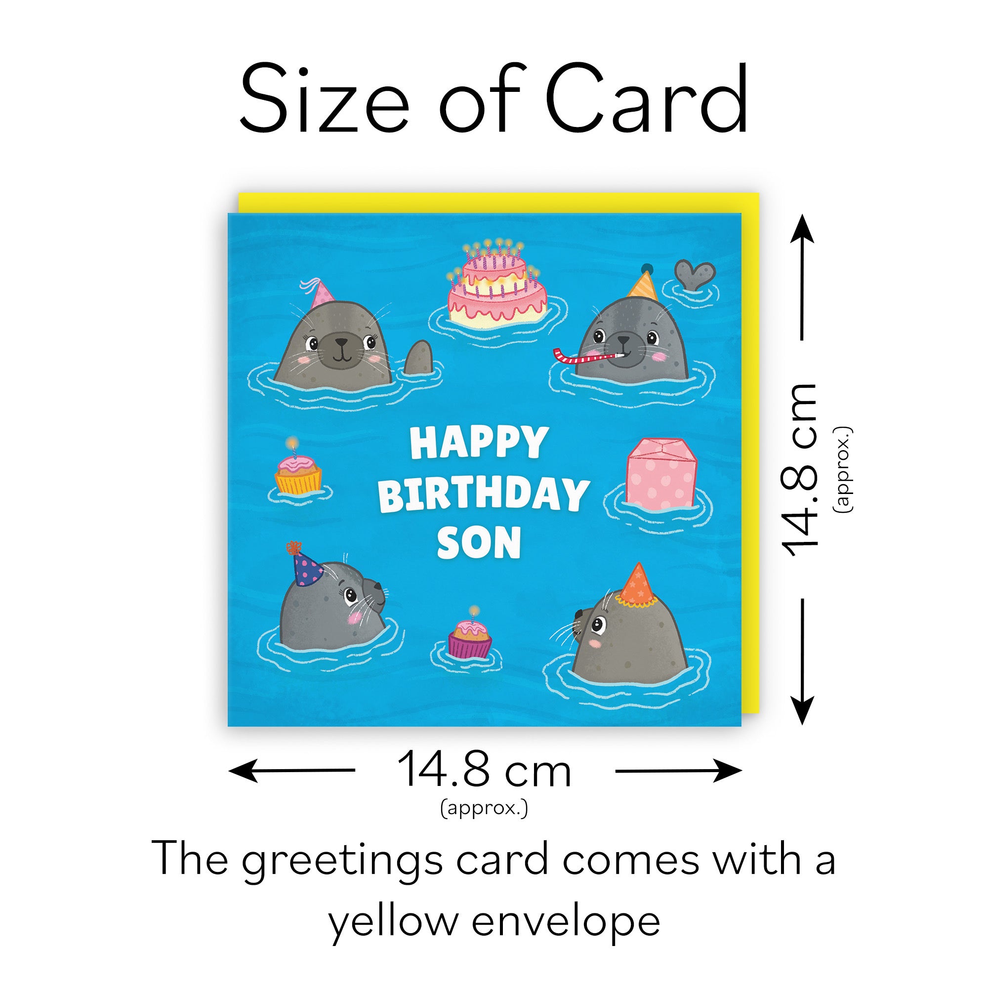 Son Cute Seals Birthday Card Ocean - Default Title (LG01741)