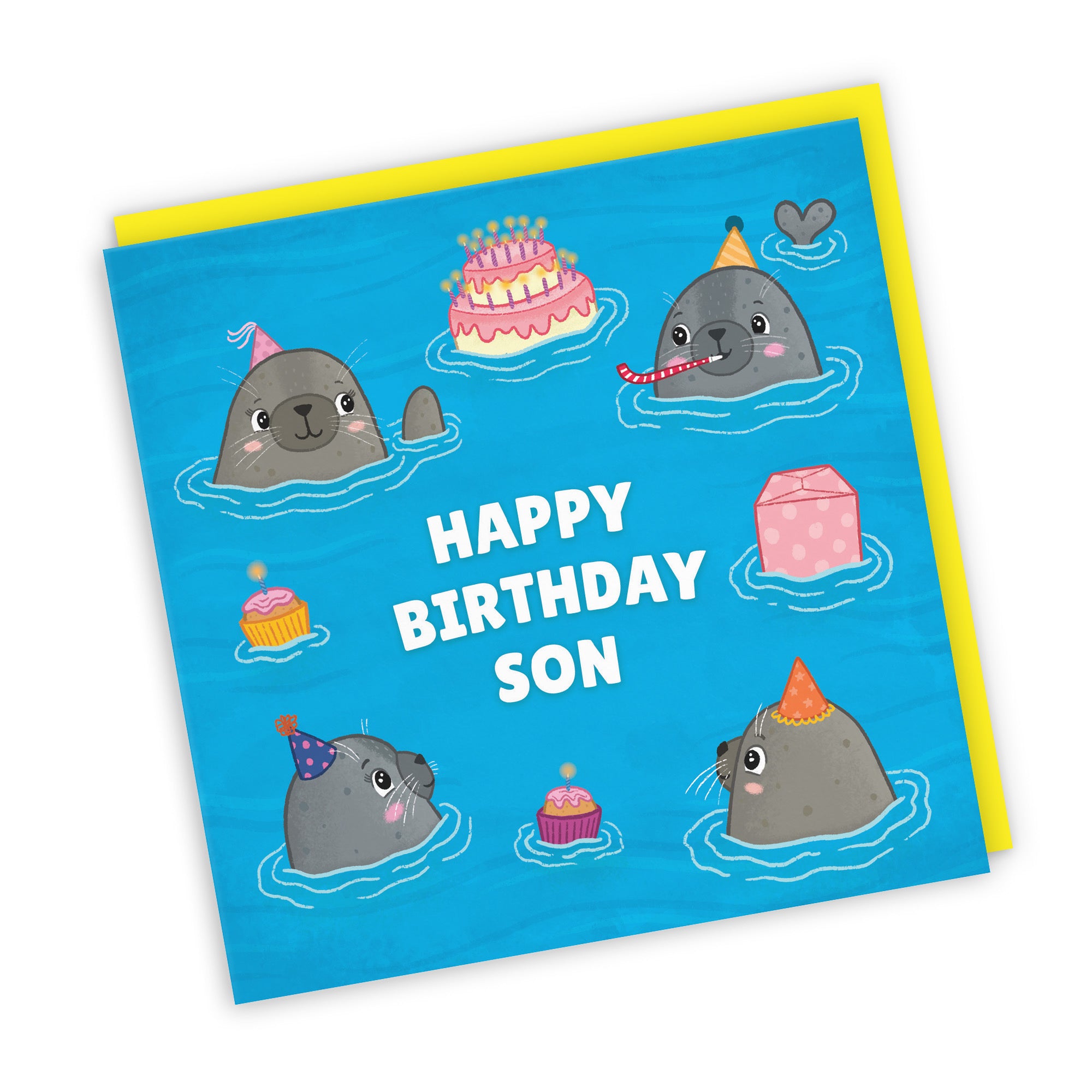 Son Cute Seals Birthday Card Ocean - Default Title (LG01741)