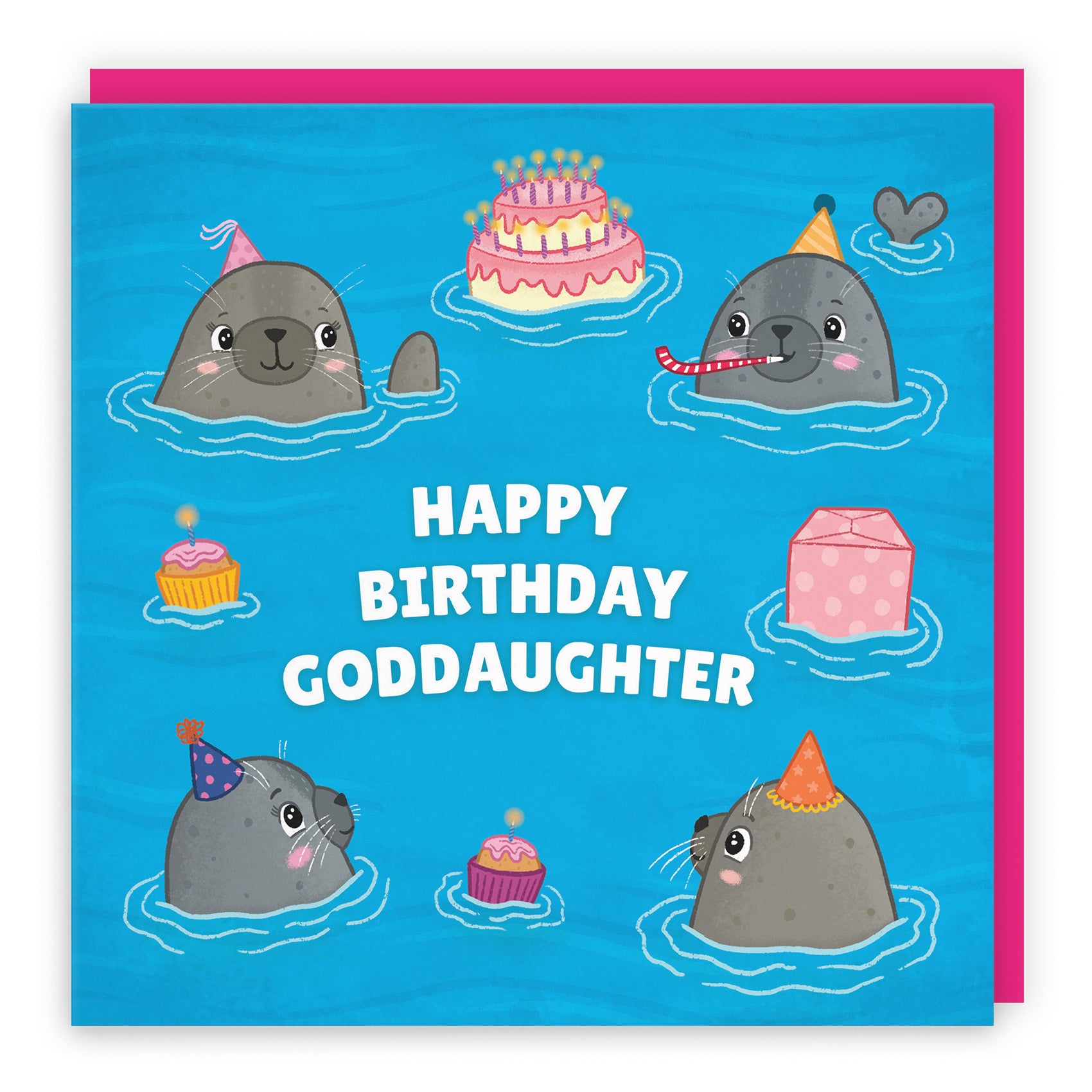 Goddaughter Cute Seals Birthday Card Ocean - Default Title (LG01742)