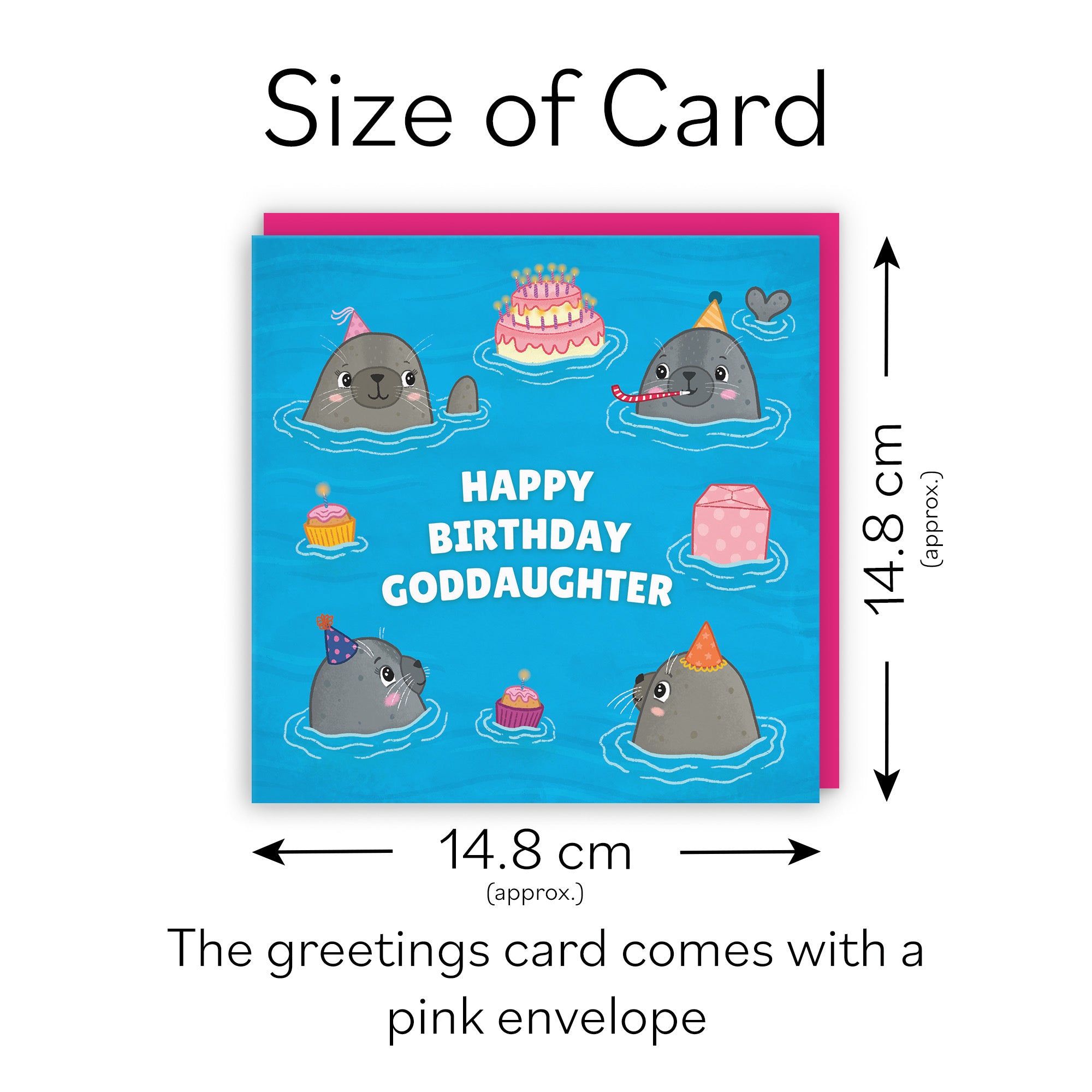 Goddaughter Cute Seals Birthday Card Ocean - Default Title (LG01742)
