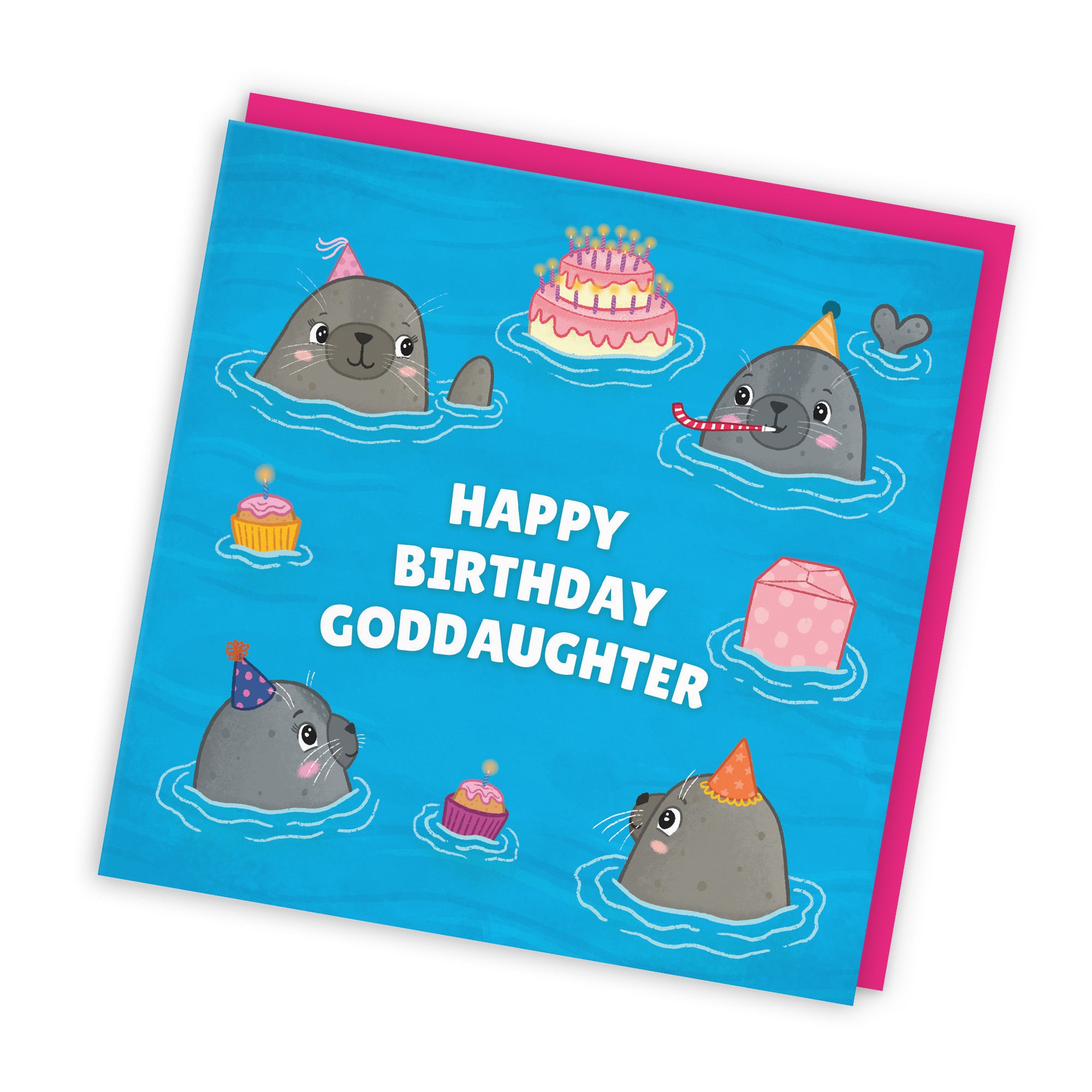 Goddaughter Cute Seals Birthday Card Ocean - Default Title (LG01742)