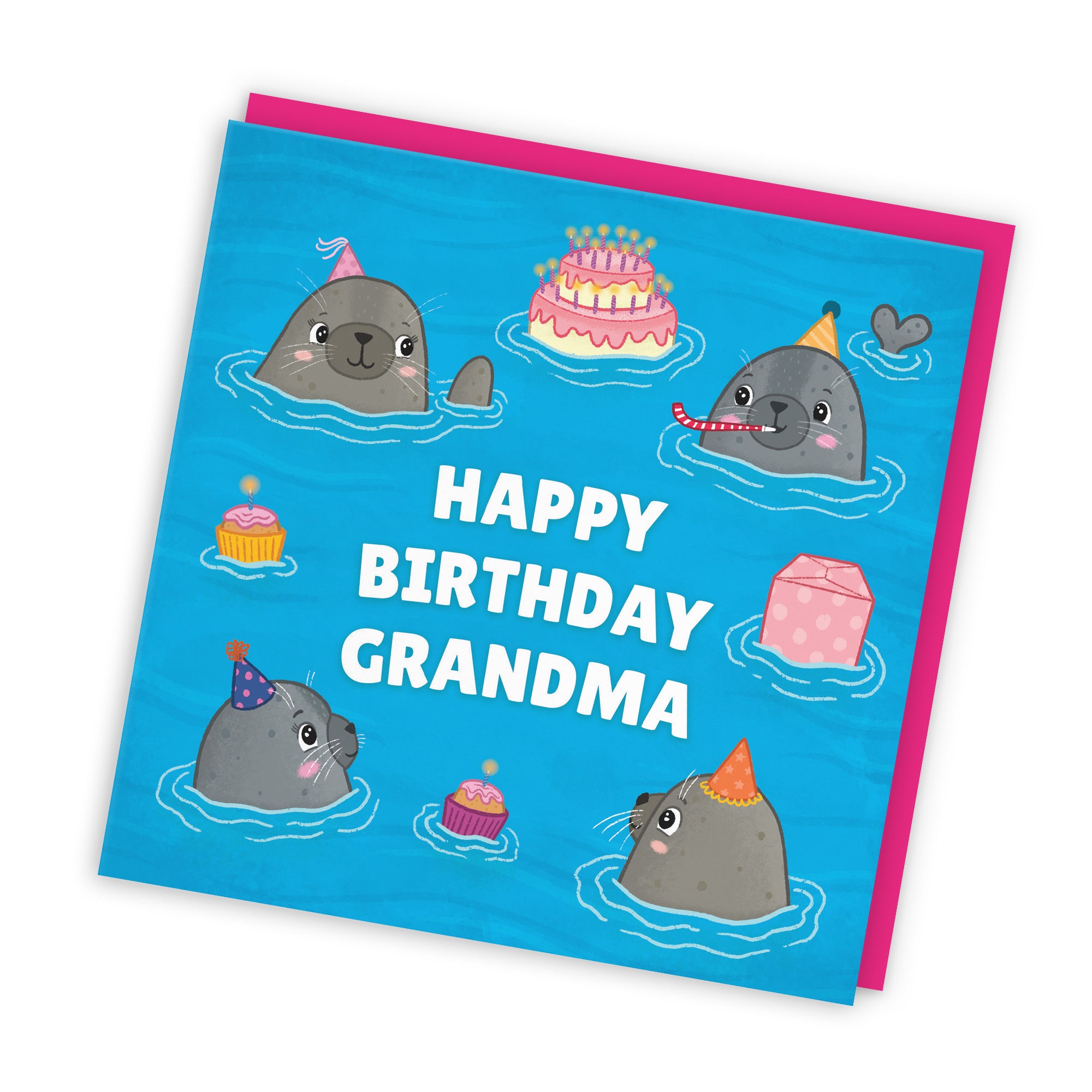 Grandma Cute Seals Birthday Card Ocean - Default Title (LG01743)