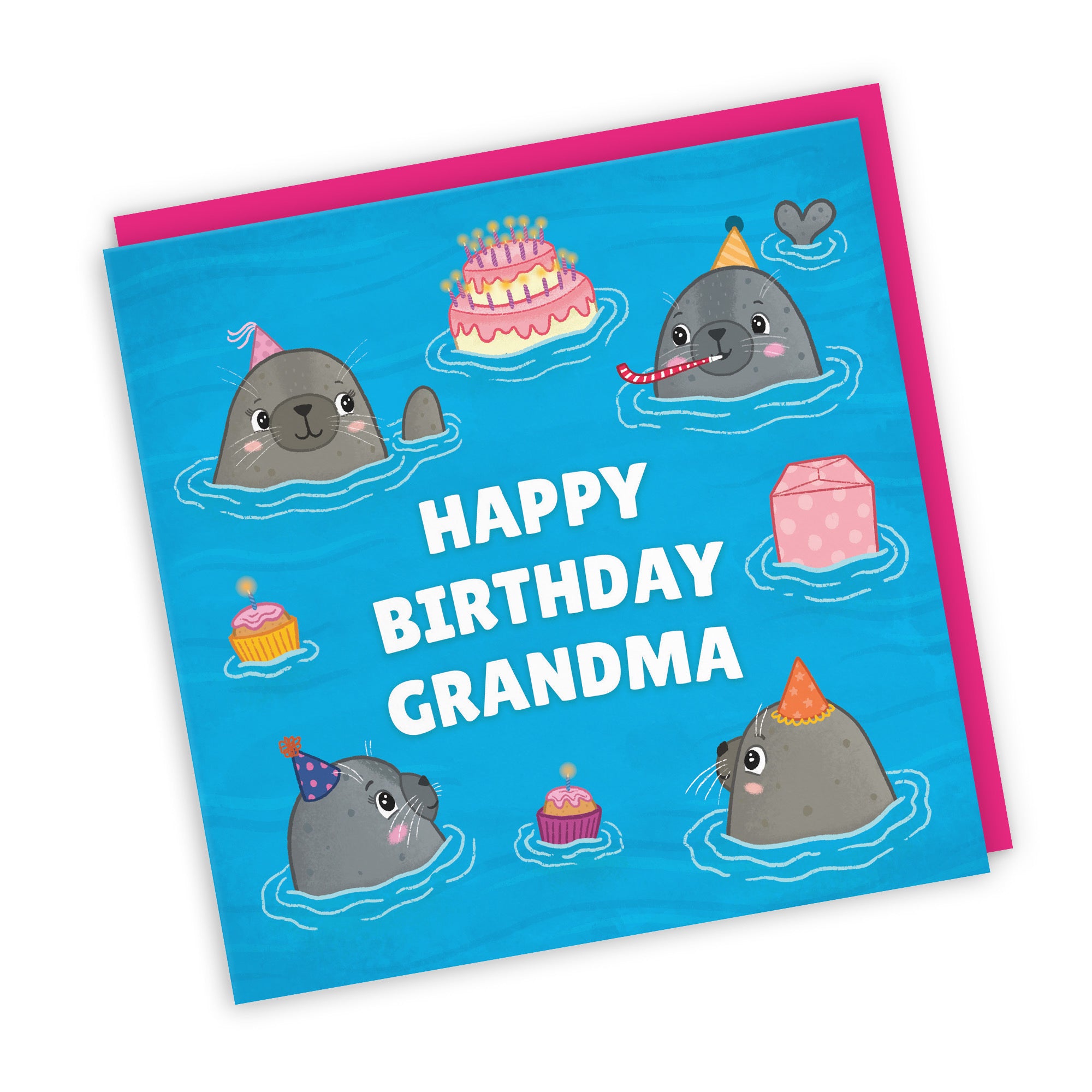 Grandma Cute Seals Birthday Card Ocean - Default Title (LG01743)