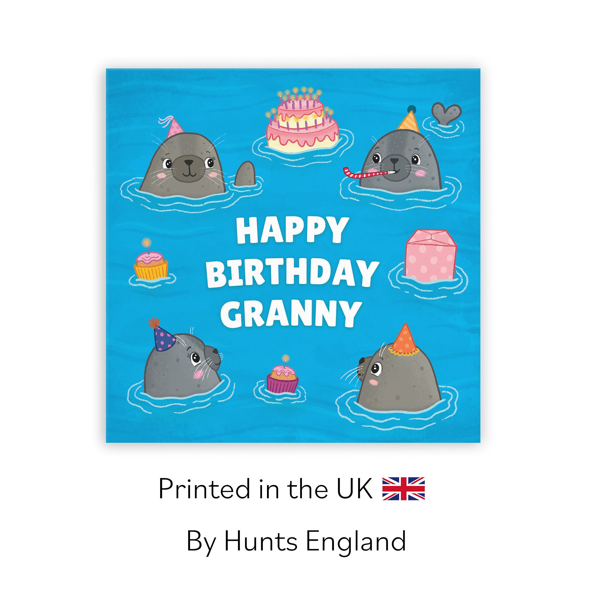 Granny Cute Seals Birthday Card Ocean - Default Title (LG01744)