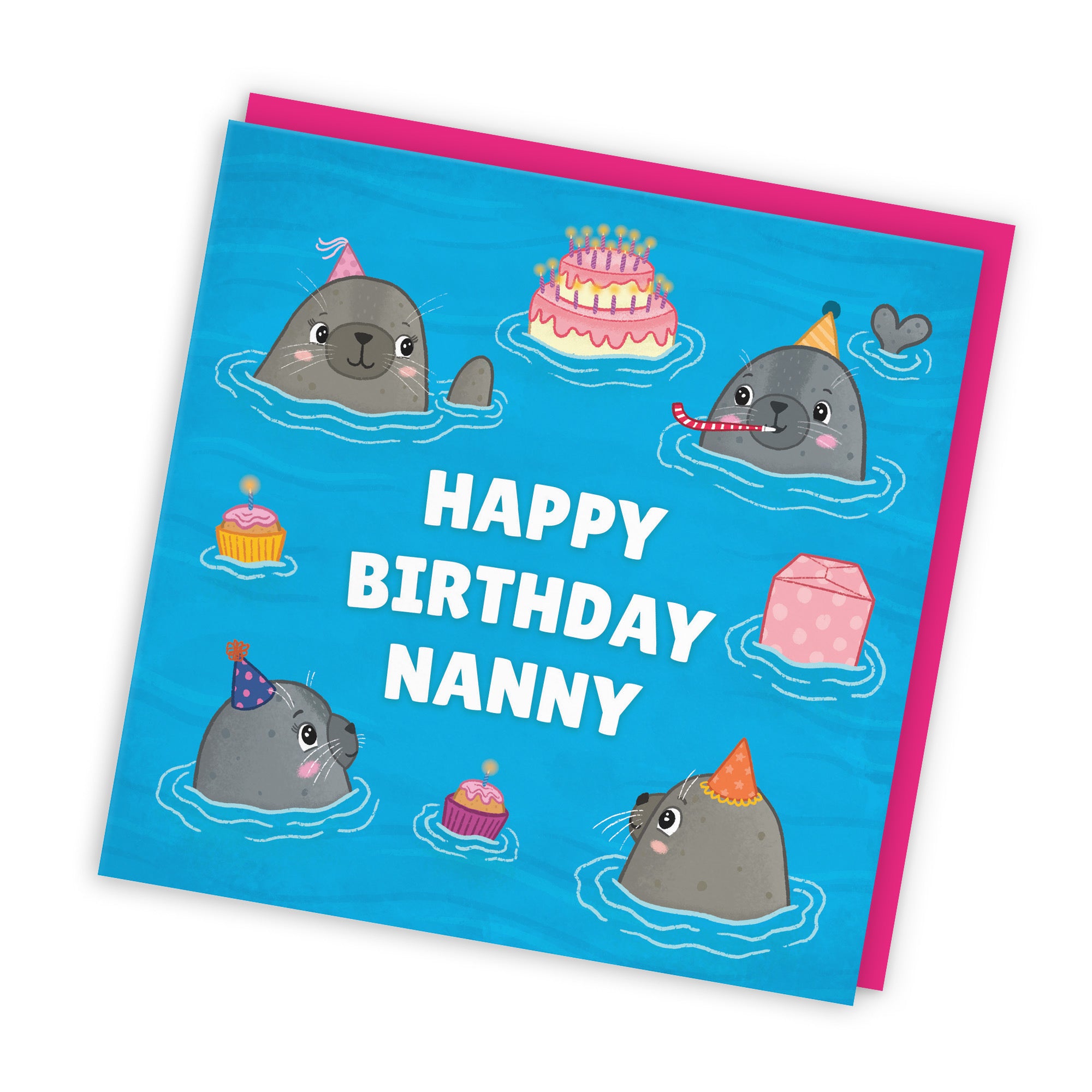 Nanny Cute Seals Birthday Card Ocean - Default Title (LG01746)