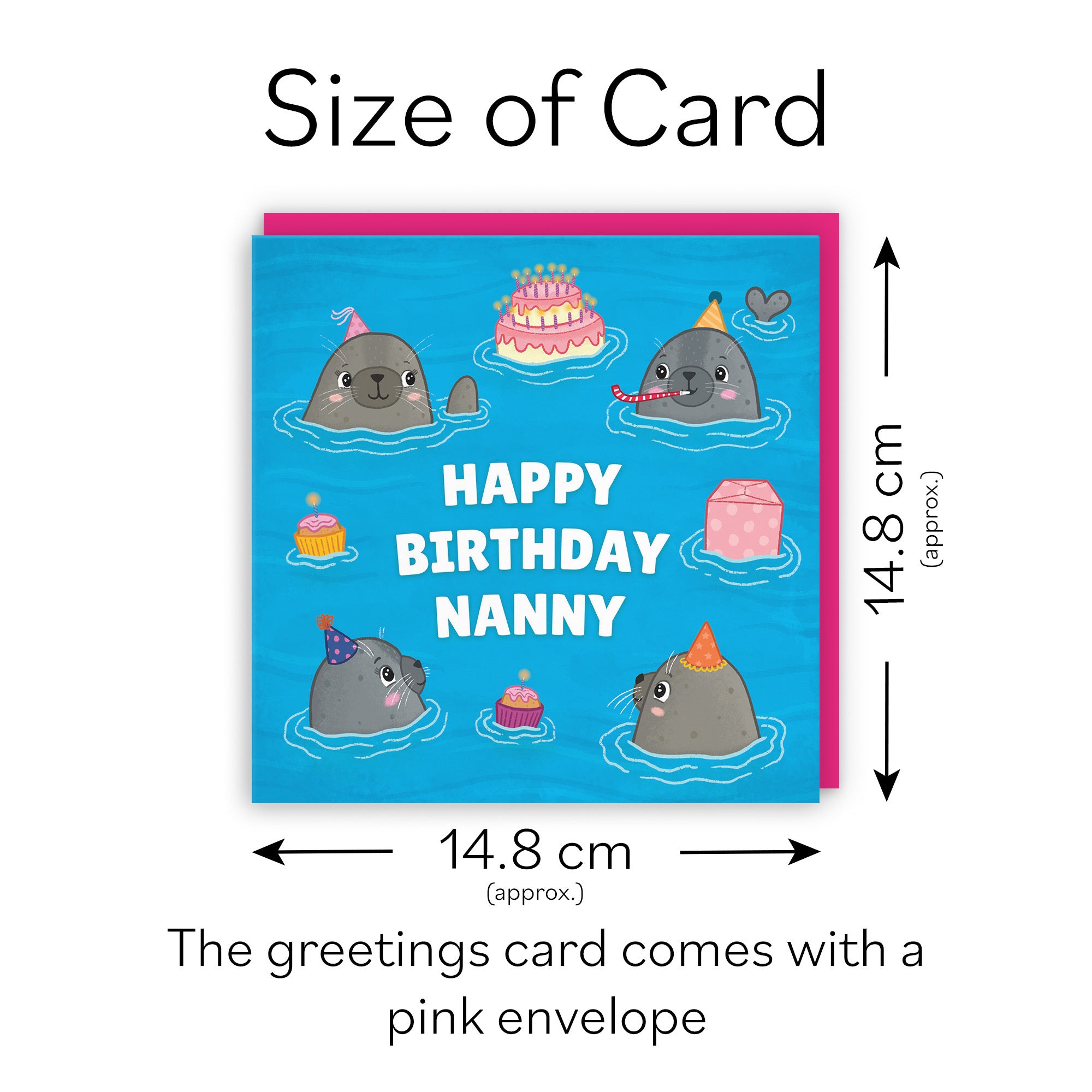 Nanny Cute Seals Birthday Card Ocean - Default Title (LG01746)