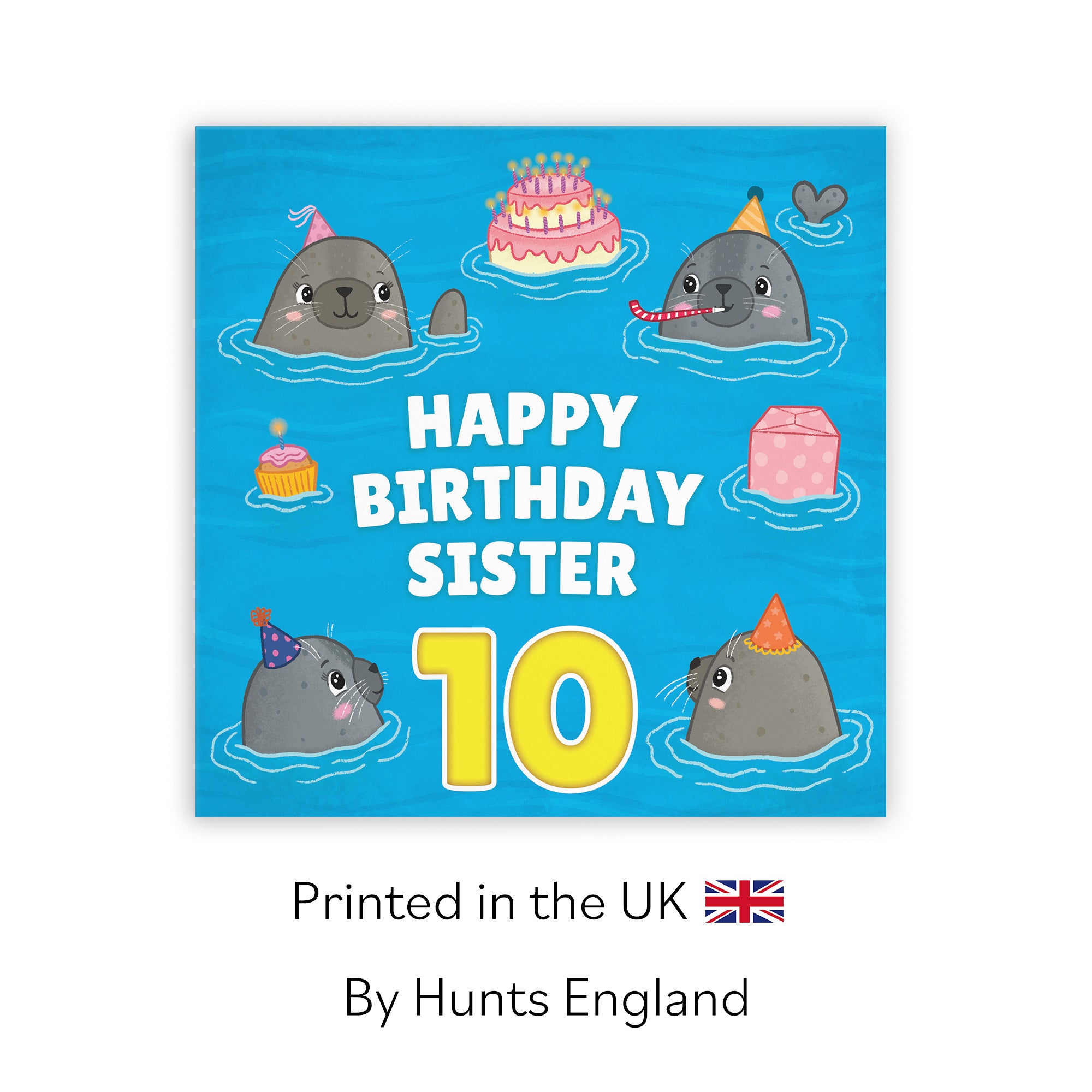 10th Sister Cute Seals Birthday Card Ocean - Default Title (LG01748)