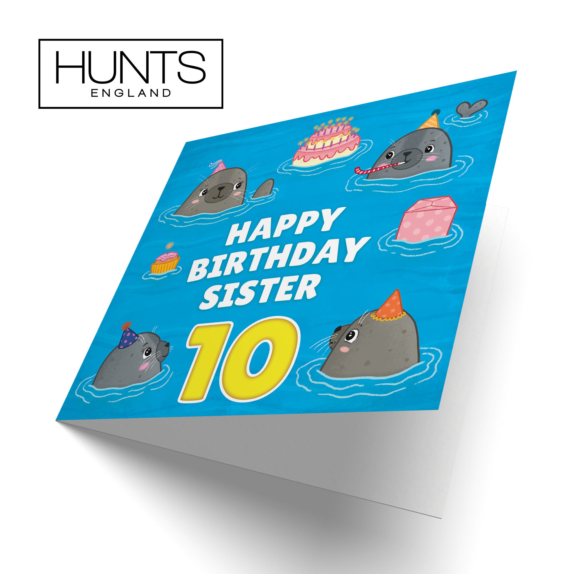 10th Sister Cute Seals Birthday Card Ocean - Default Title (LG01748)