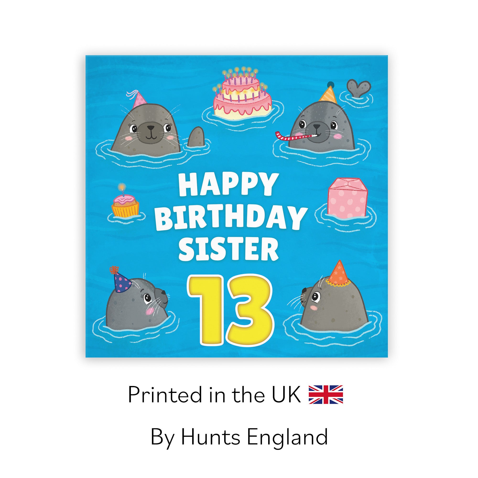 13th Sister Cute Seals Birthday Card Ocean - Default Title (LG01749)