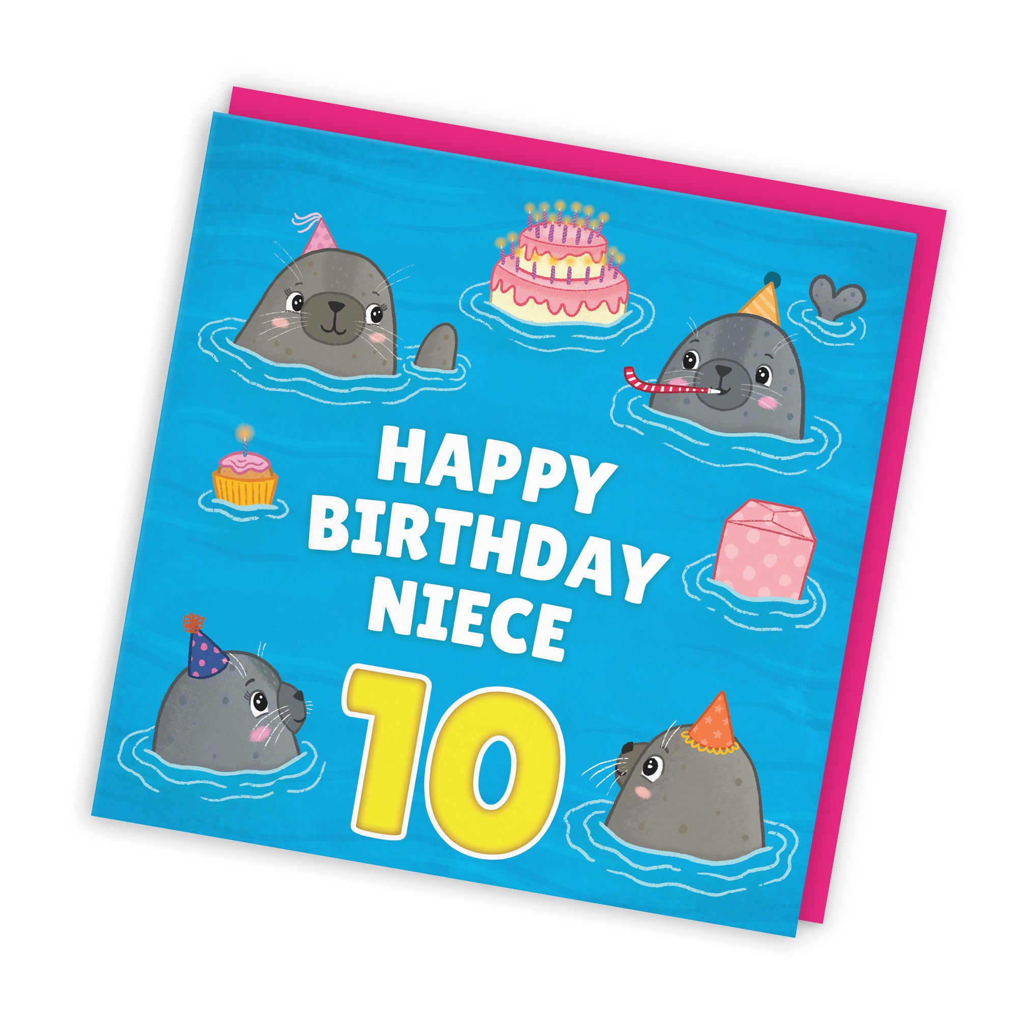10th Niece Cute Seals Birthday Card Ocean - Default Title (LG01751)