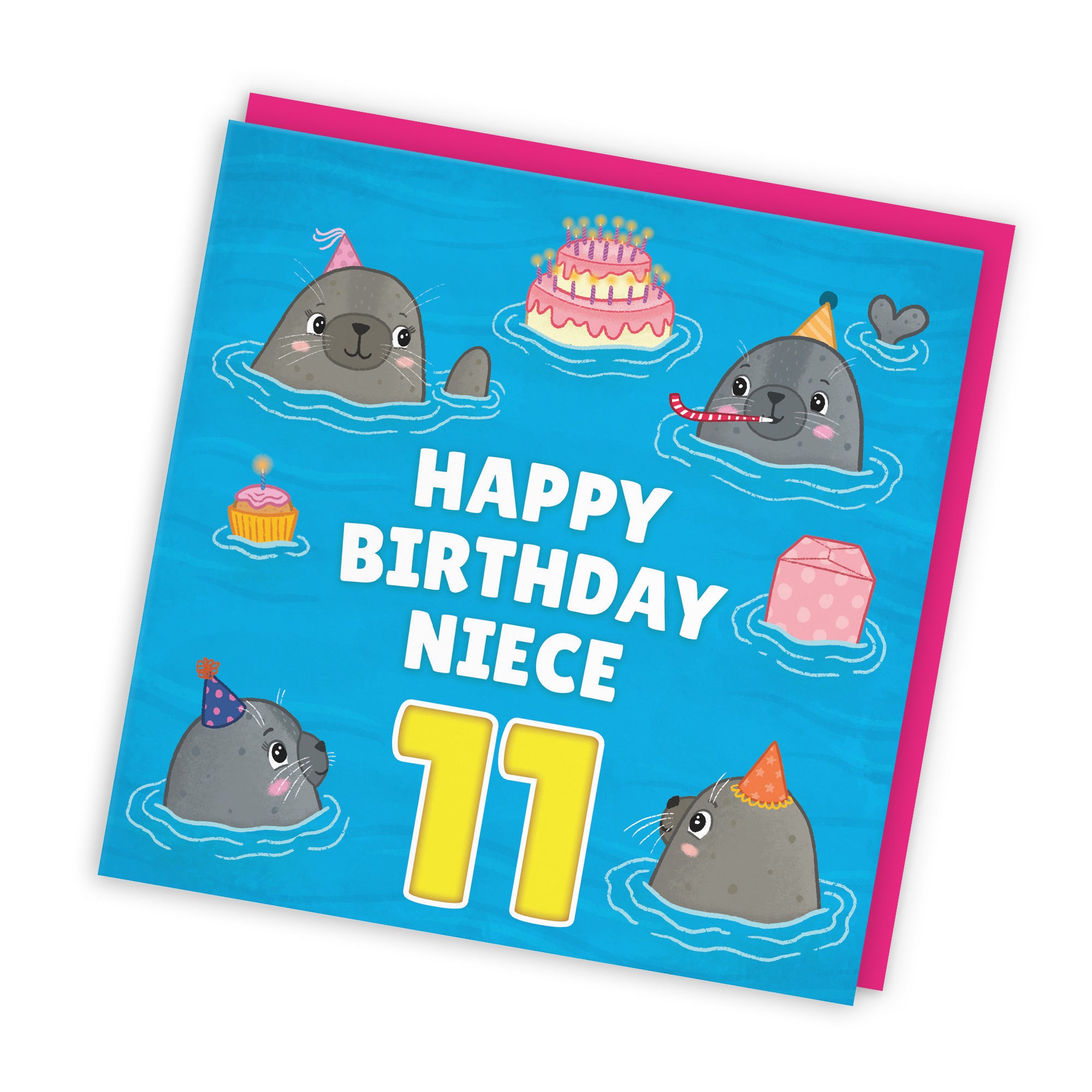 11th Niece Cute Seals Birthday Card Ocean - Default Title (LG01752)