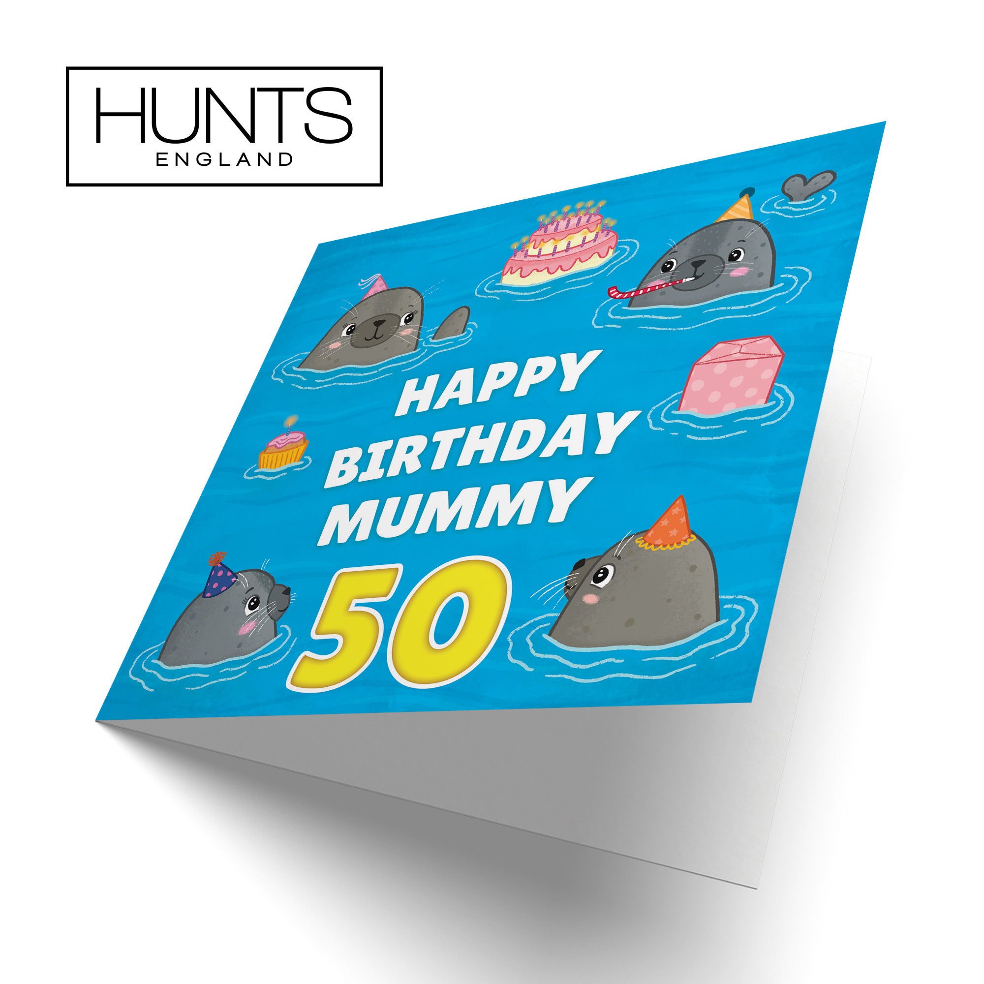 50th Mummy Cute Seals Birthday Card Ocean - Default Title (LG01753)