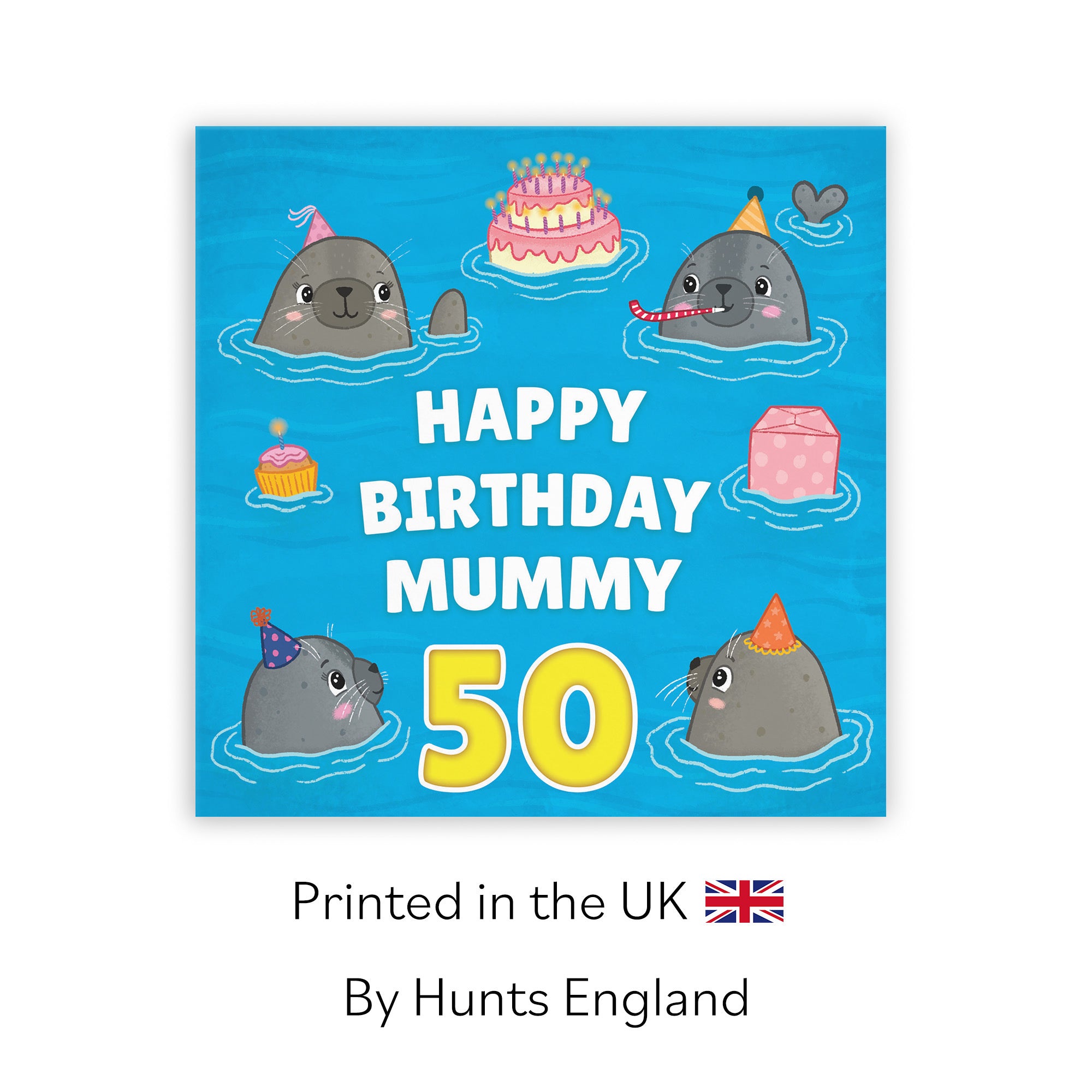 50th Mummy Cute Seals Birthday Card Ocean - Default Title (LG01753)