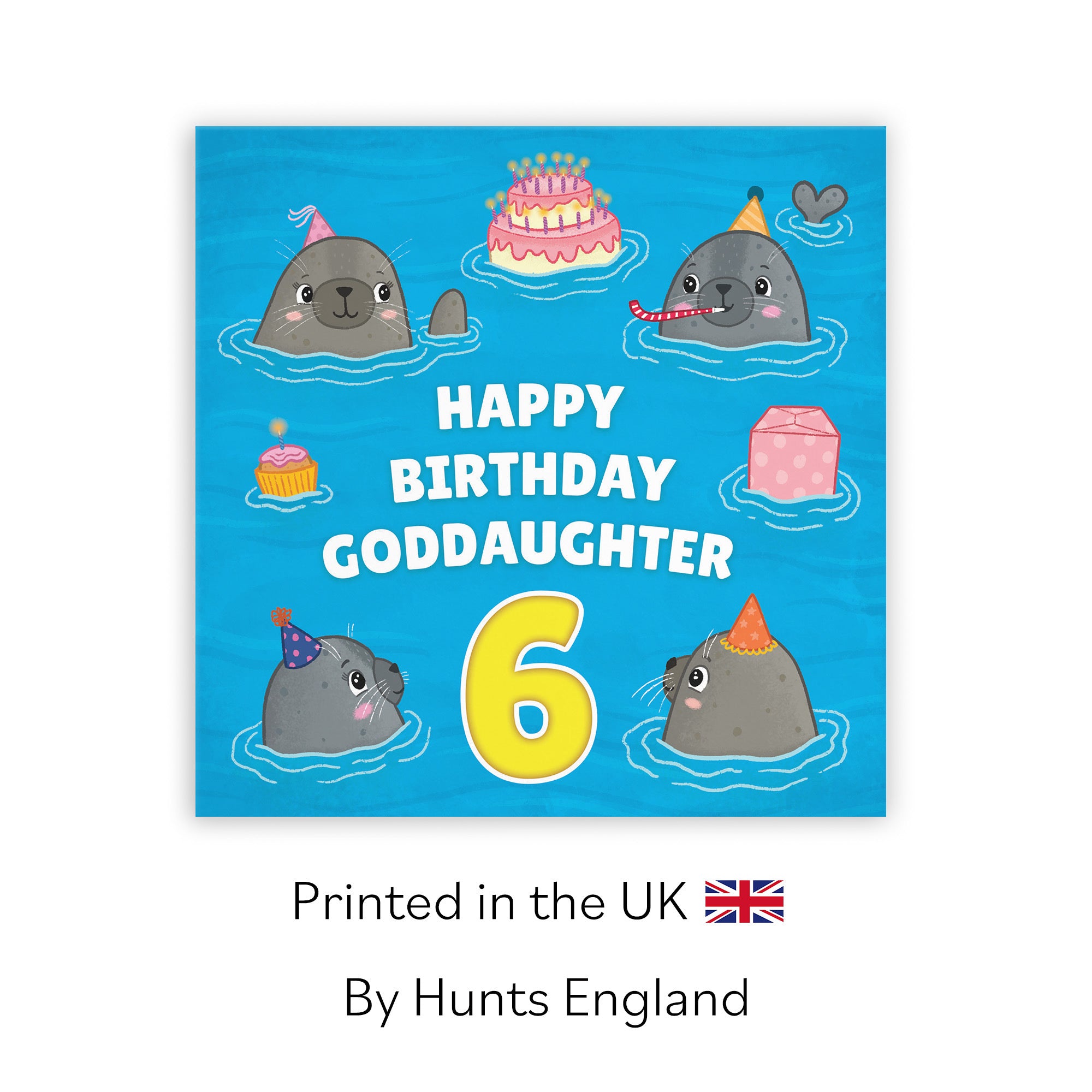 6th Goddaughter Cute Seals Birthday Card Ocean - Default Title (LG01756)