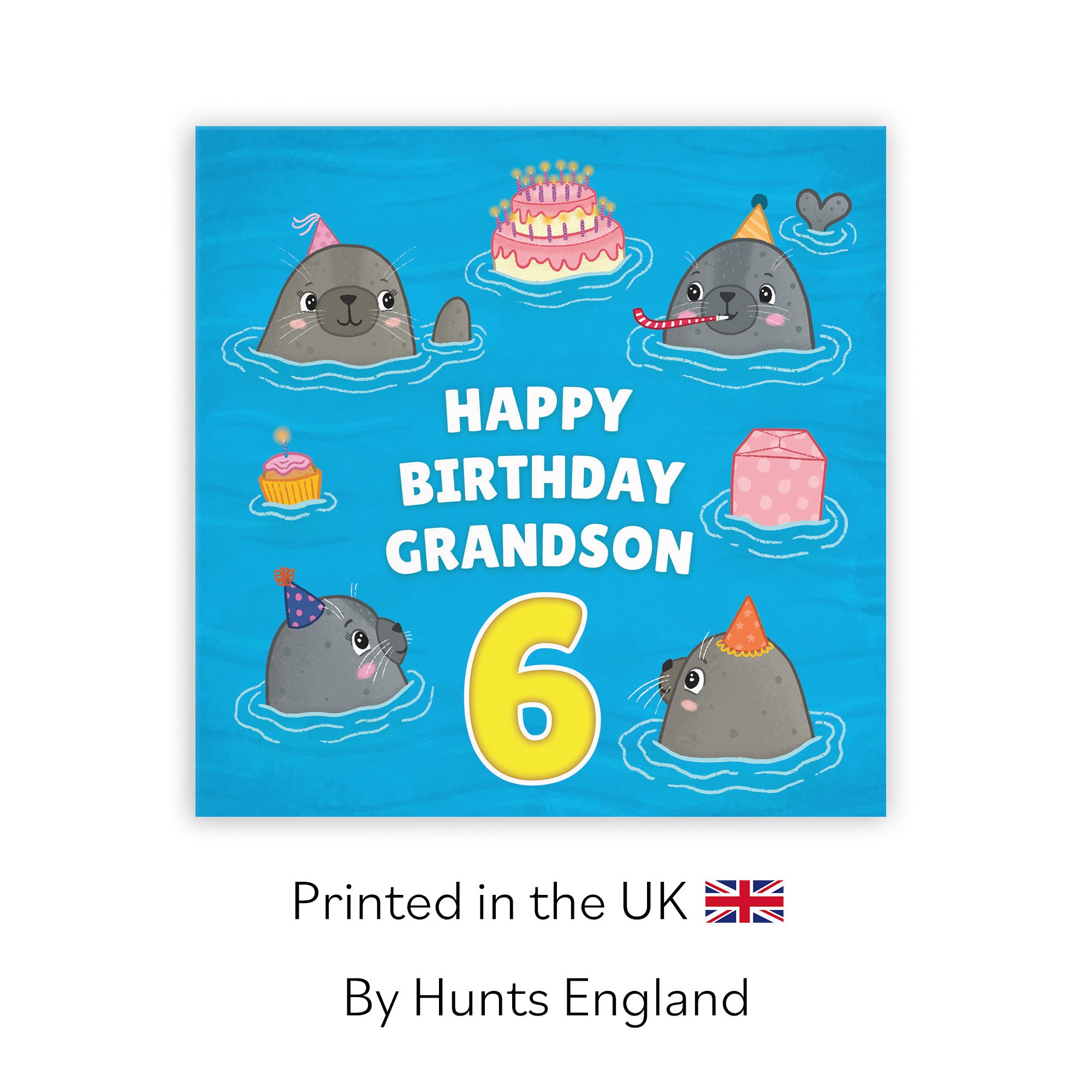 6th Grandson Cute Seals Birthday Card Ocean - Default Title (LG01757)