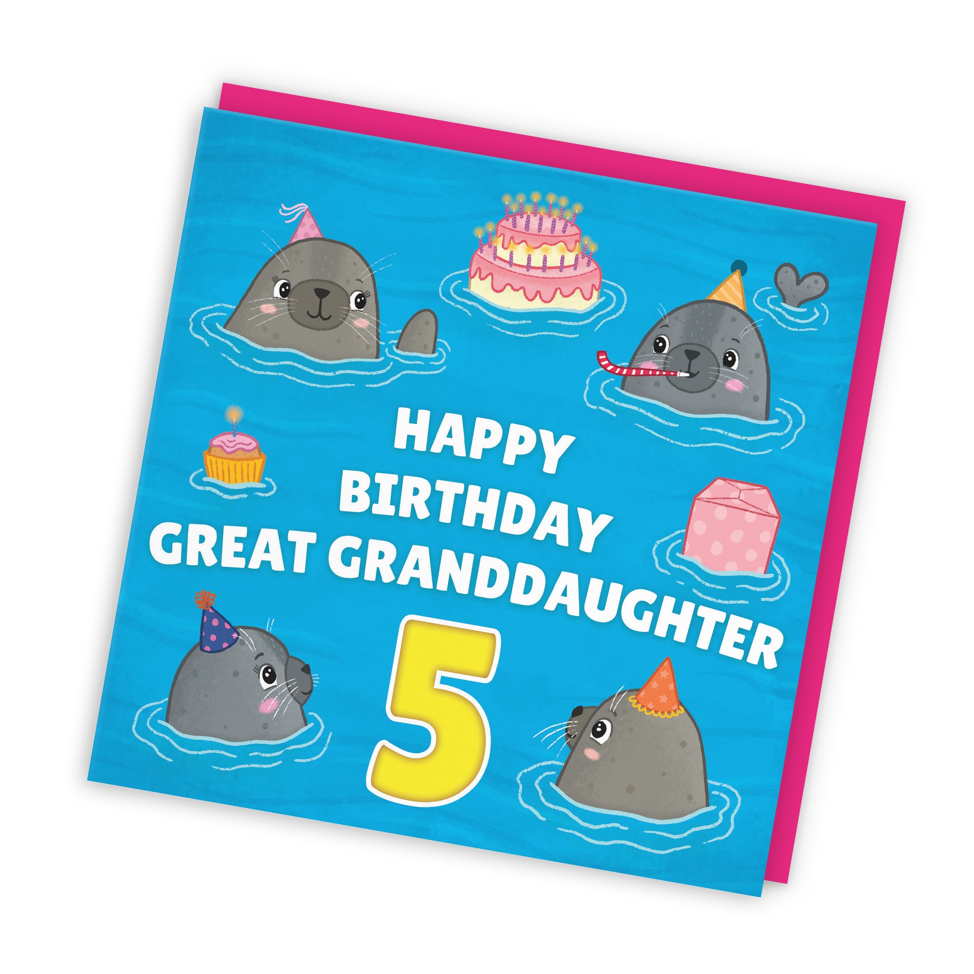 5th Great Granddaughter Cute Seals Birthday Card Ocean - Default Title (LG01759)