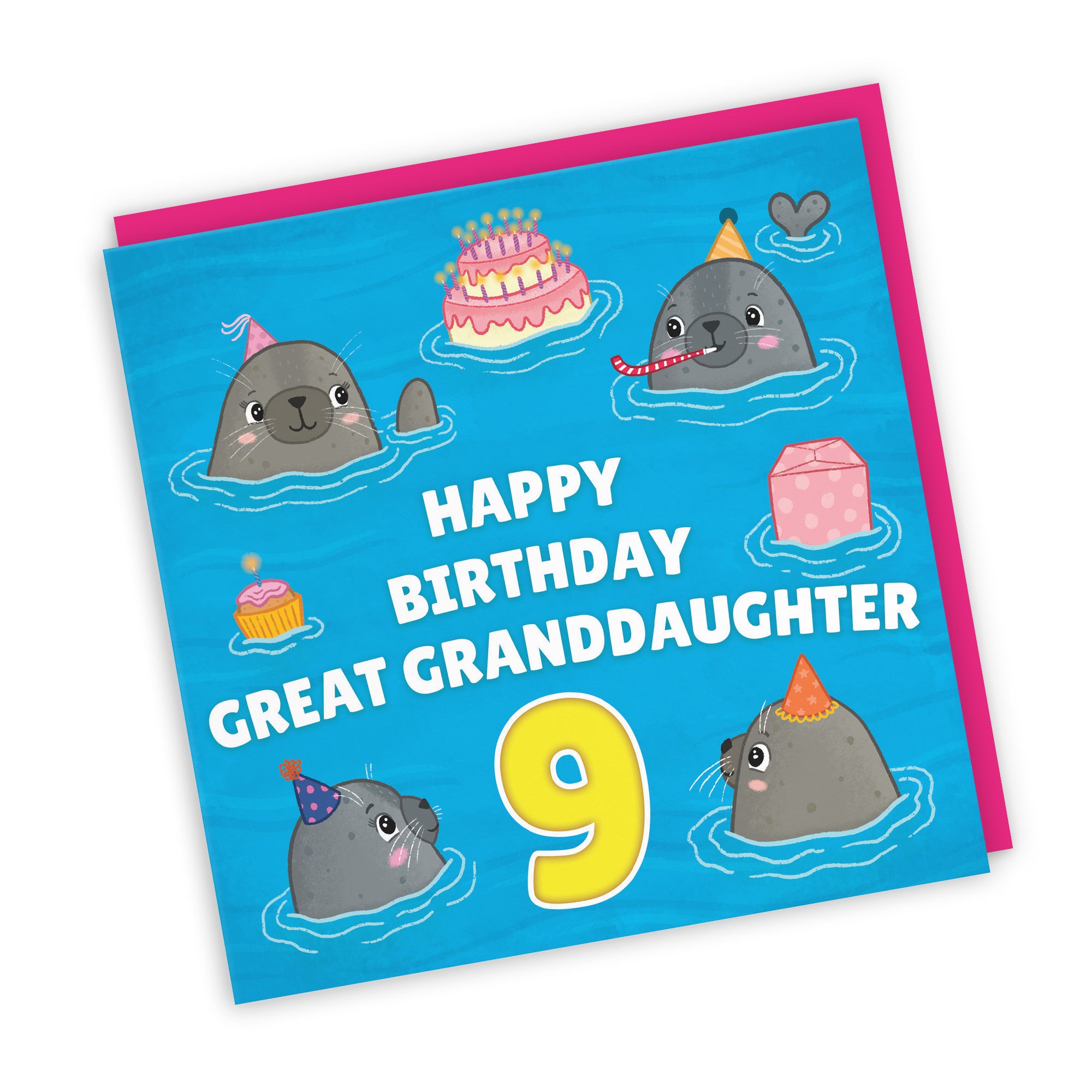 9th Great Granddaughter Cute Seals Birthday Card Ocean - Default Title (LG01760)