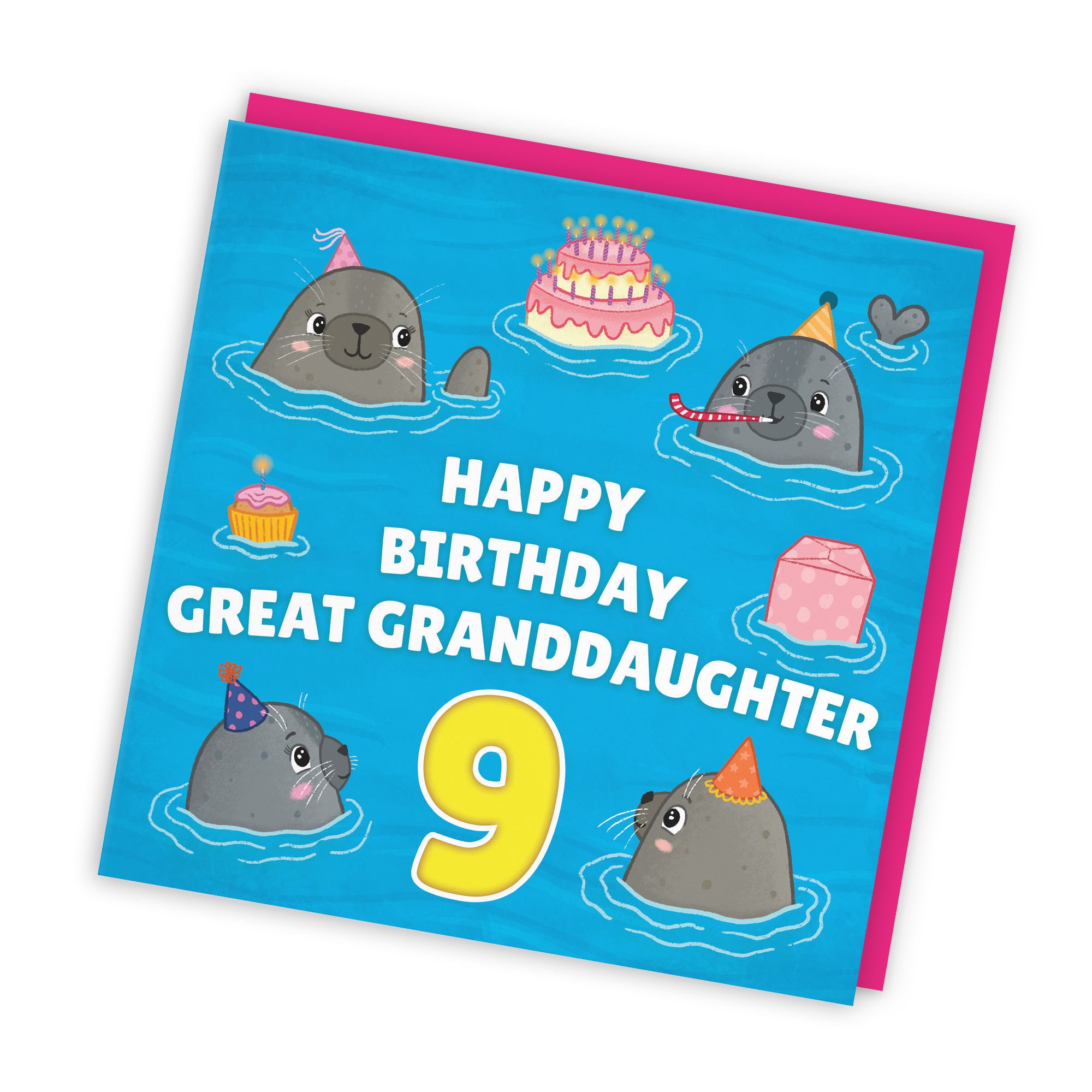 9th Great Granddaughter Cute Seals Birthday Card Ocean - Default Title (LG01760)