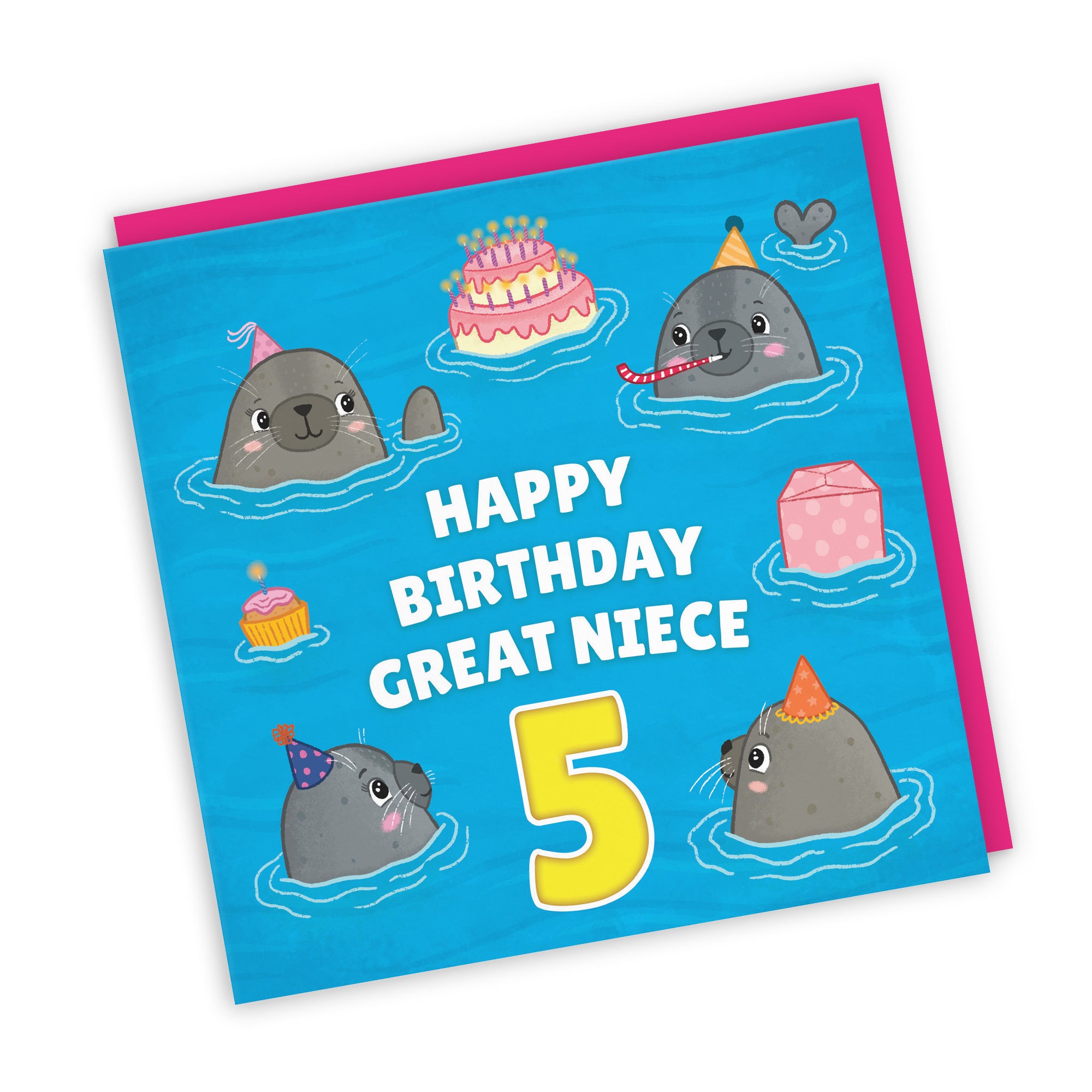 5th Great Niece Cute Seals Birthday Card Ocean - Default Title (LG01761)