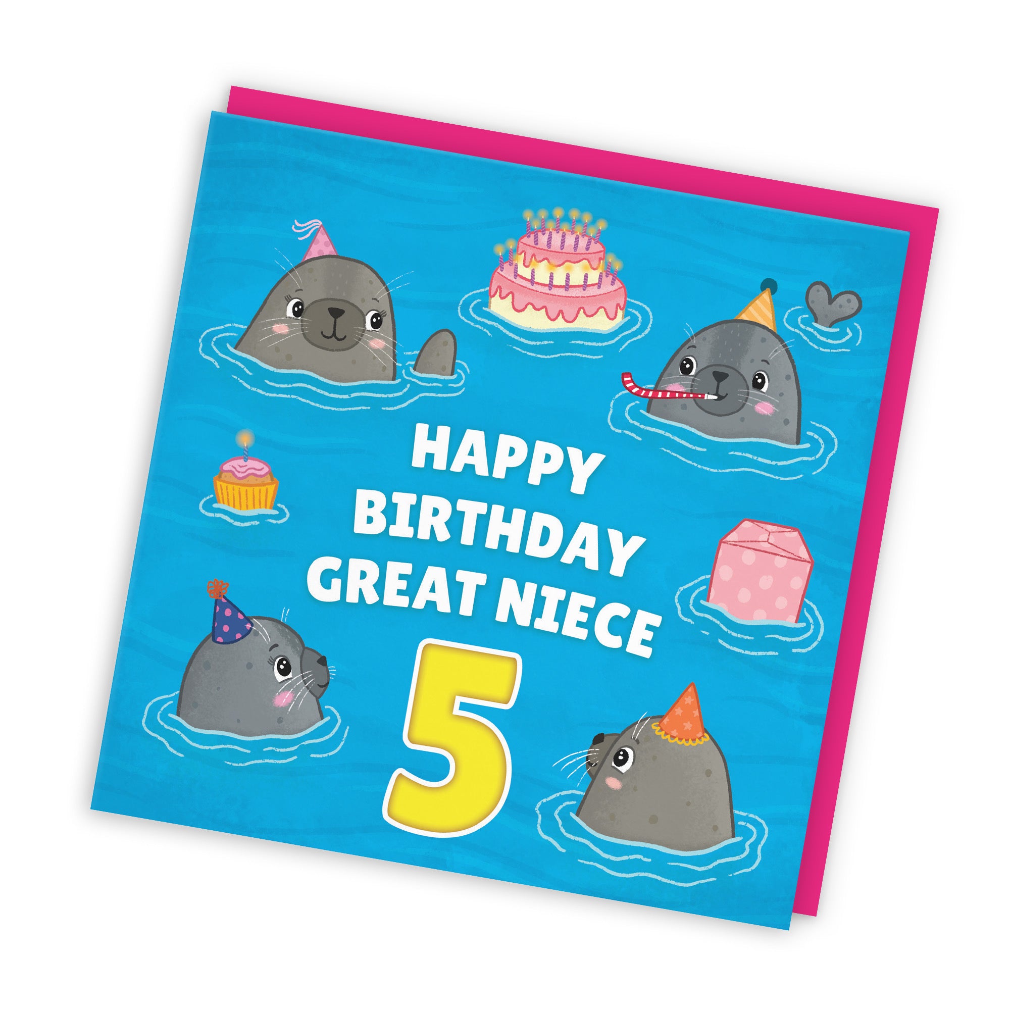 5th Great Niece Cute Seals Birthday Card Ocean - Default Title (LG01761)