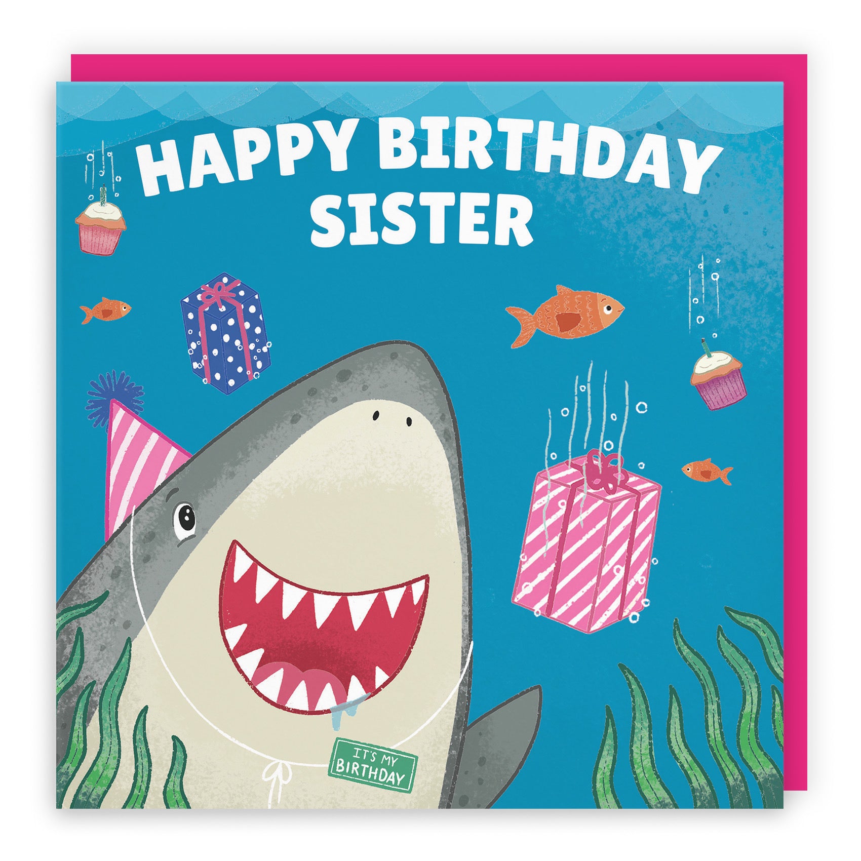 Sister Cute Shark Birthday Card Ocean - Default Title (LG01769)
