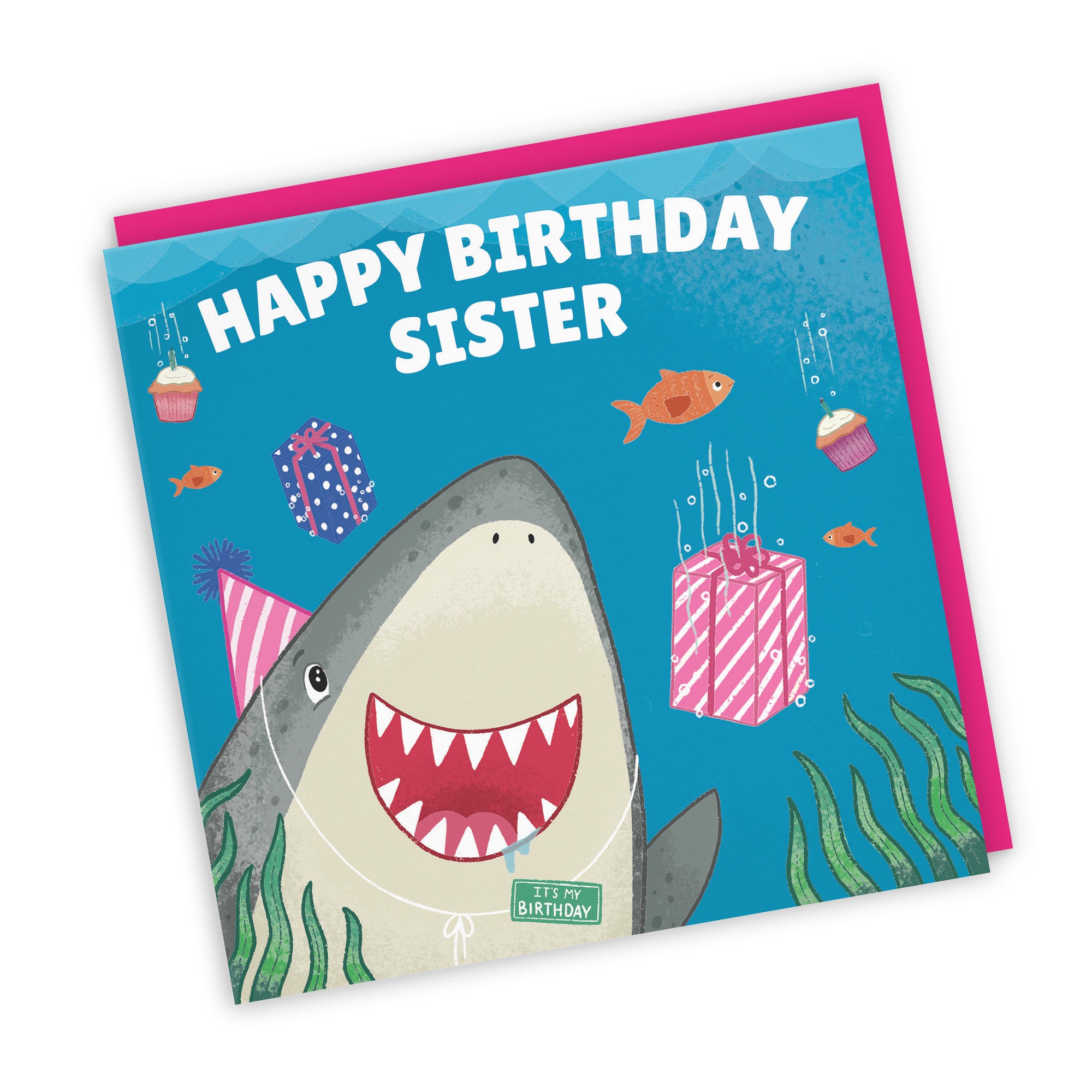 Sister Cute Shark Birthday Card Ocean - Default Title (LG01769)