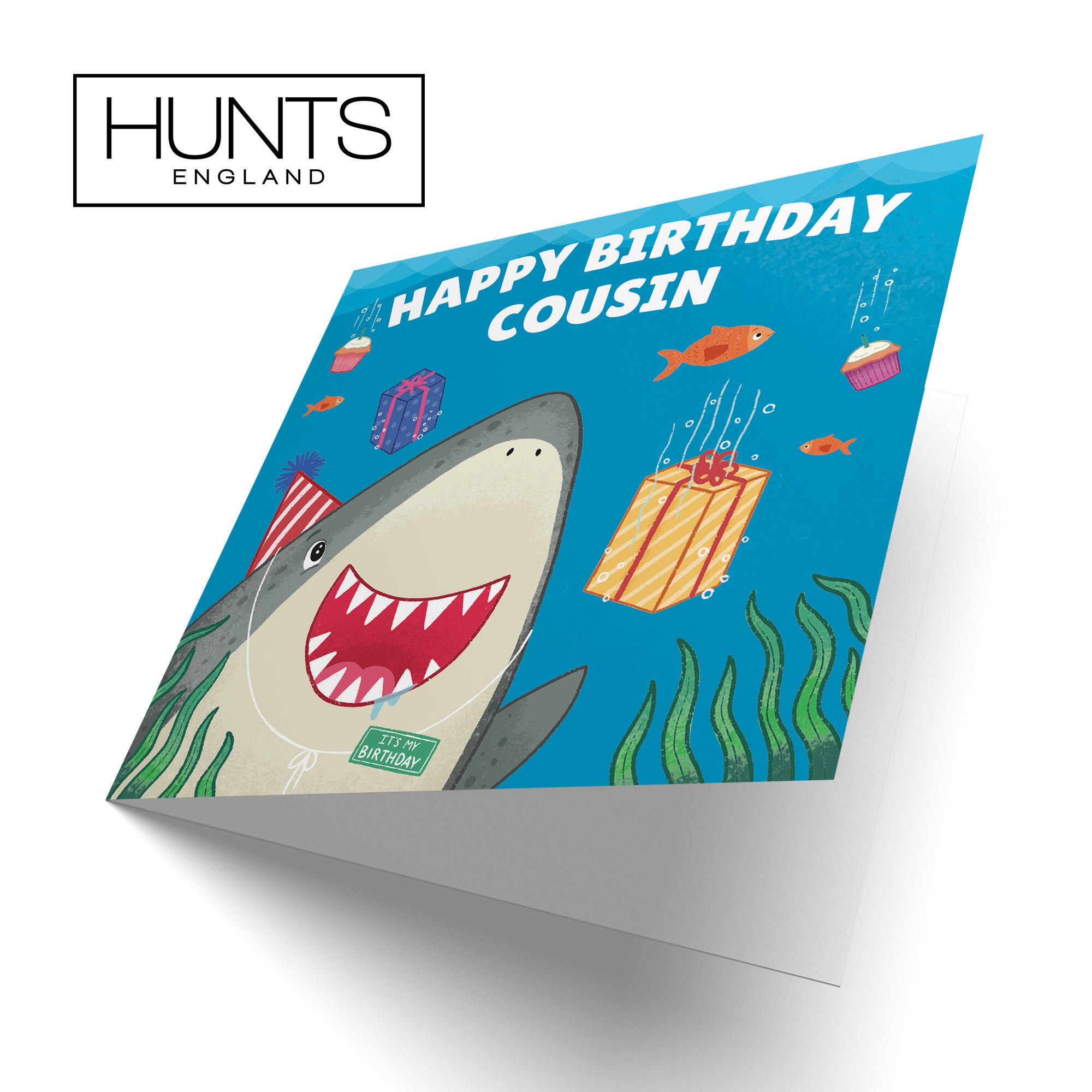 Cousin Cute Shark Birthday Card Ocean - Default Title (LG01770)