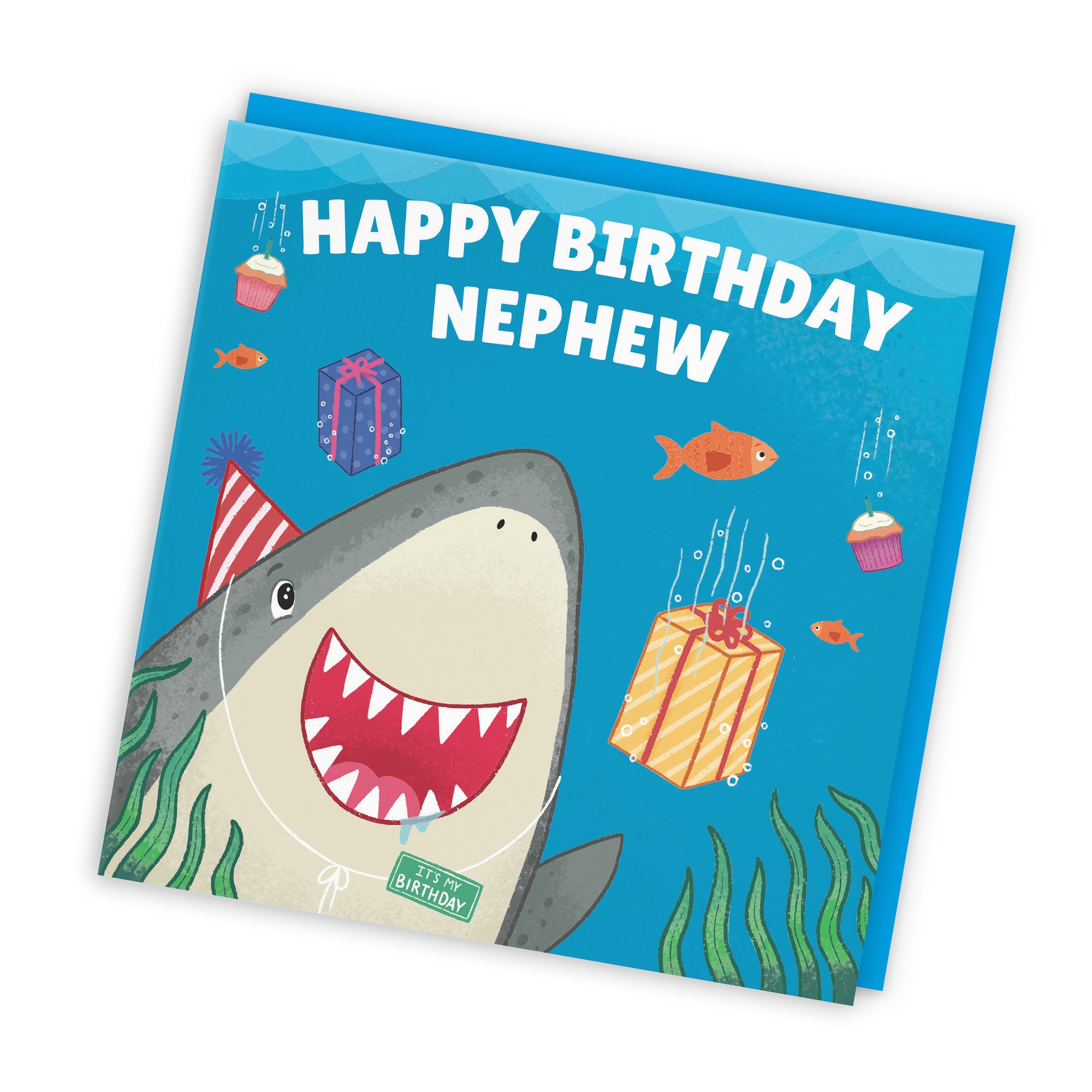 Nephew Cute Shark Birthday Card Ocean - Default Title (LG01771)