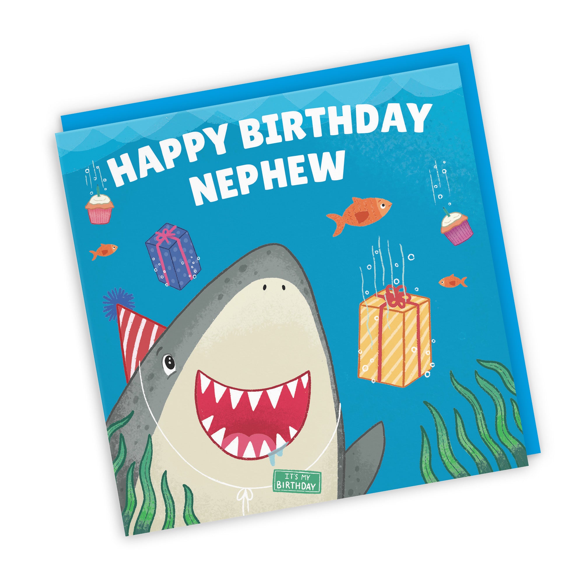 Nephew Cute Shark Birthday Card Ocean - Default Title (LG01771)