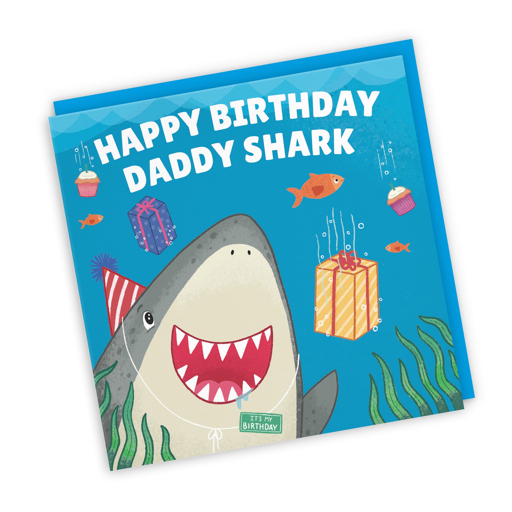 Daddy Cute Shark Birthday Card Ocean - Default Title (LG01772)