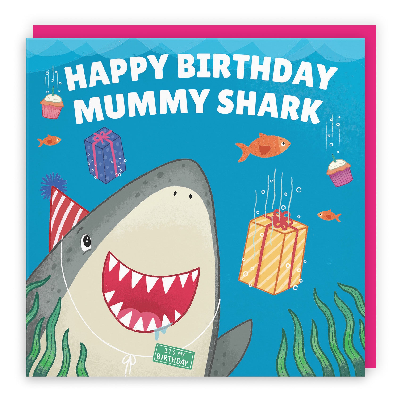 Mummy Cute Shark Birthday Card Ocean - Default Title (LG01773)